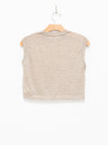 Namu Shop - Auralee Super Soft Wool Sheer Jersey Short Sleeveless - Top Beige