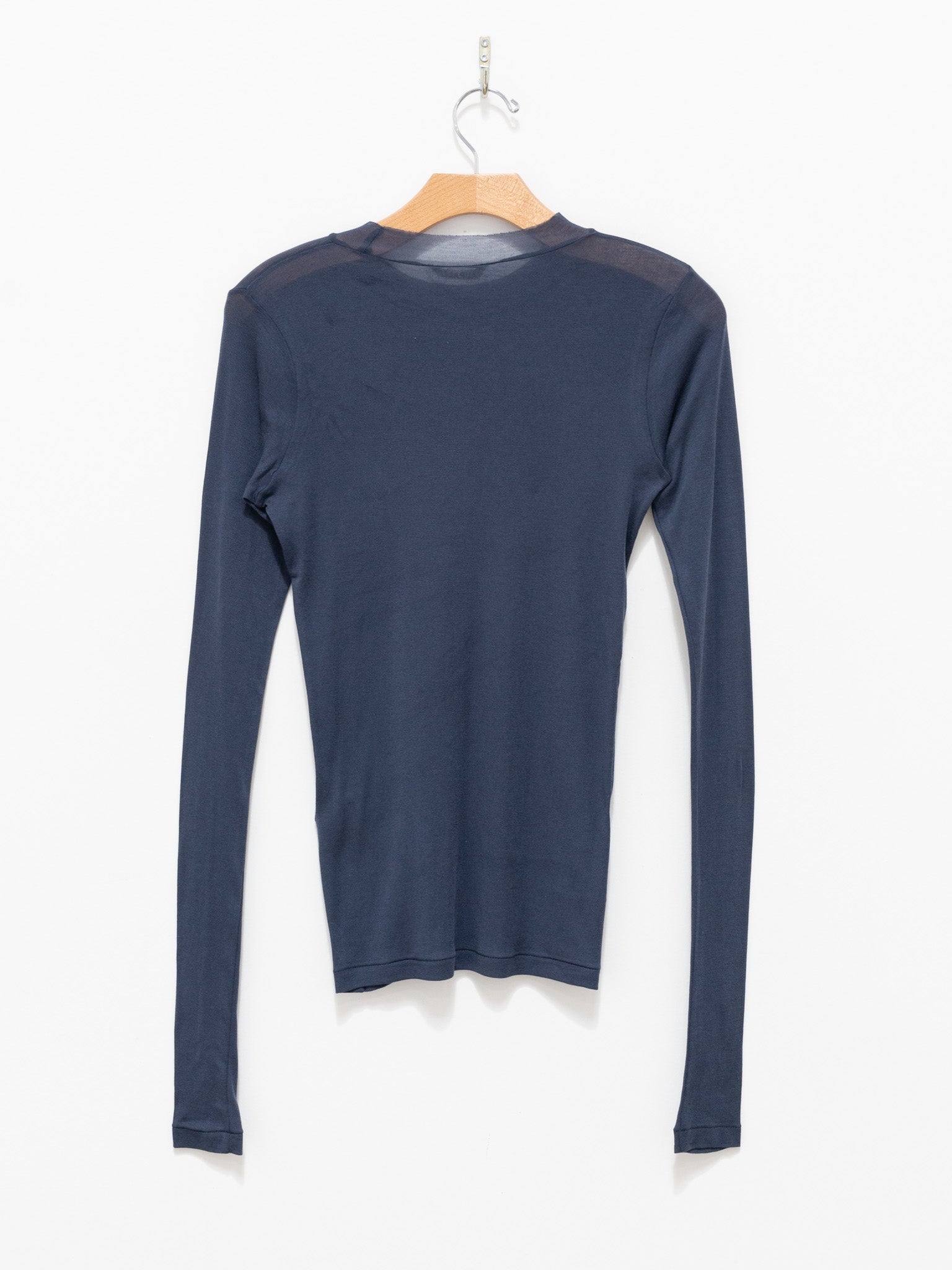 Namu Shop - Auralee High Gauge Sheer Rib L/S Tee - Navy