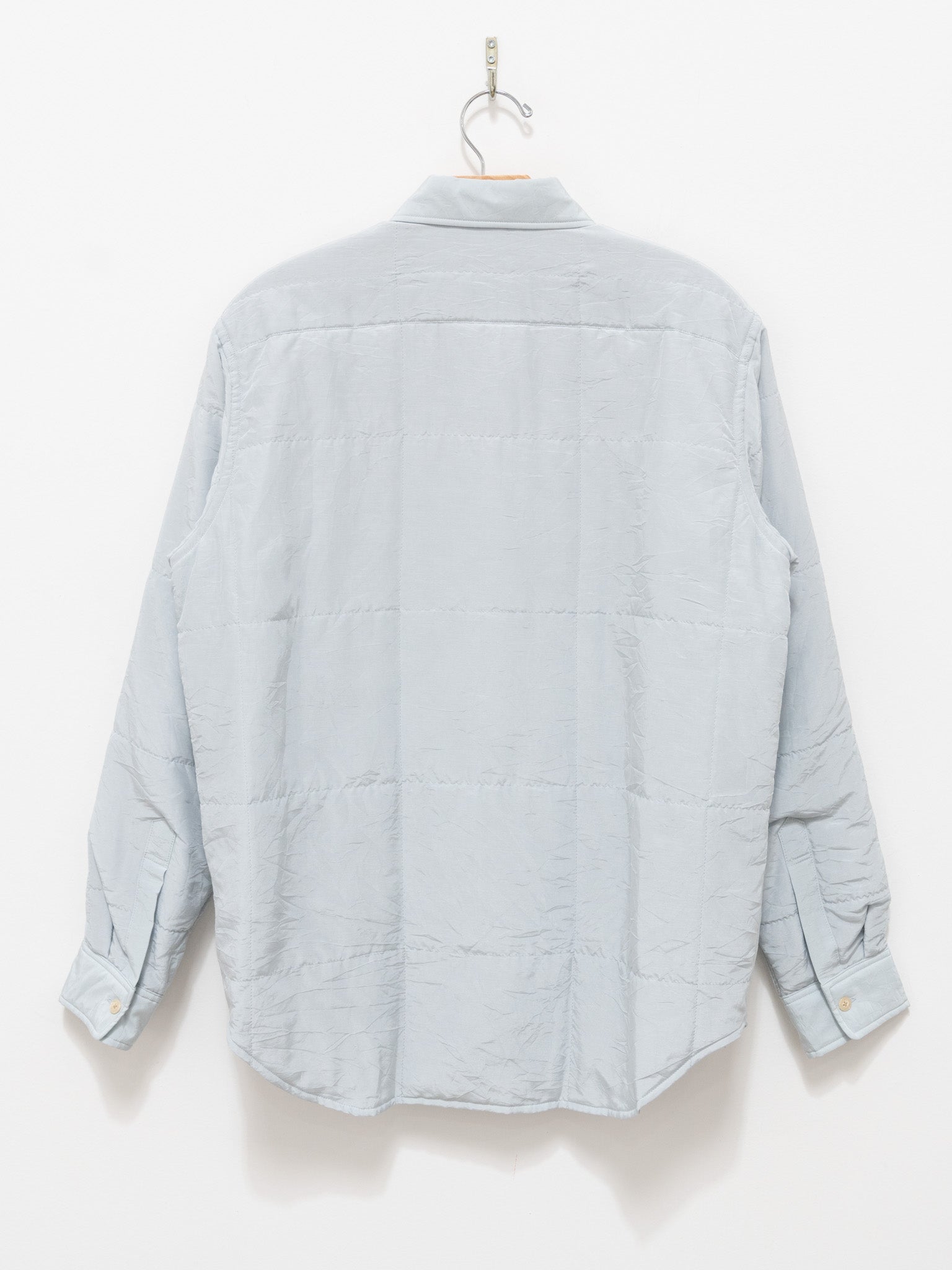 Namu Shop - Auralee Quilted Light Silk Cotton Shirt - Light Blue