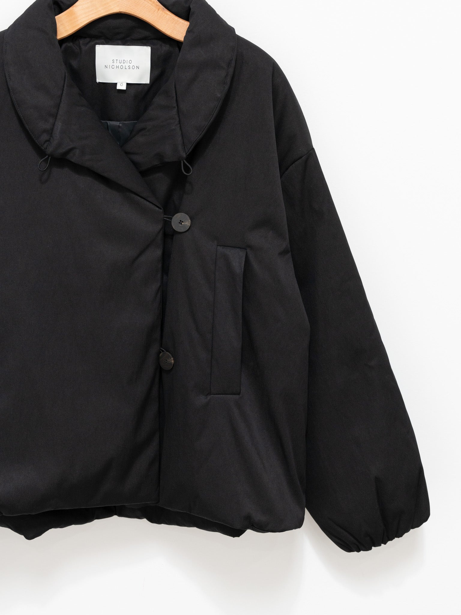 Namu Shop - Studio Nicholson Vaner Showerproof Padded Jacket - Black