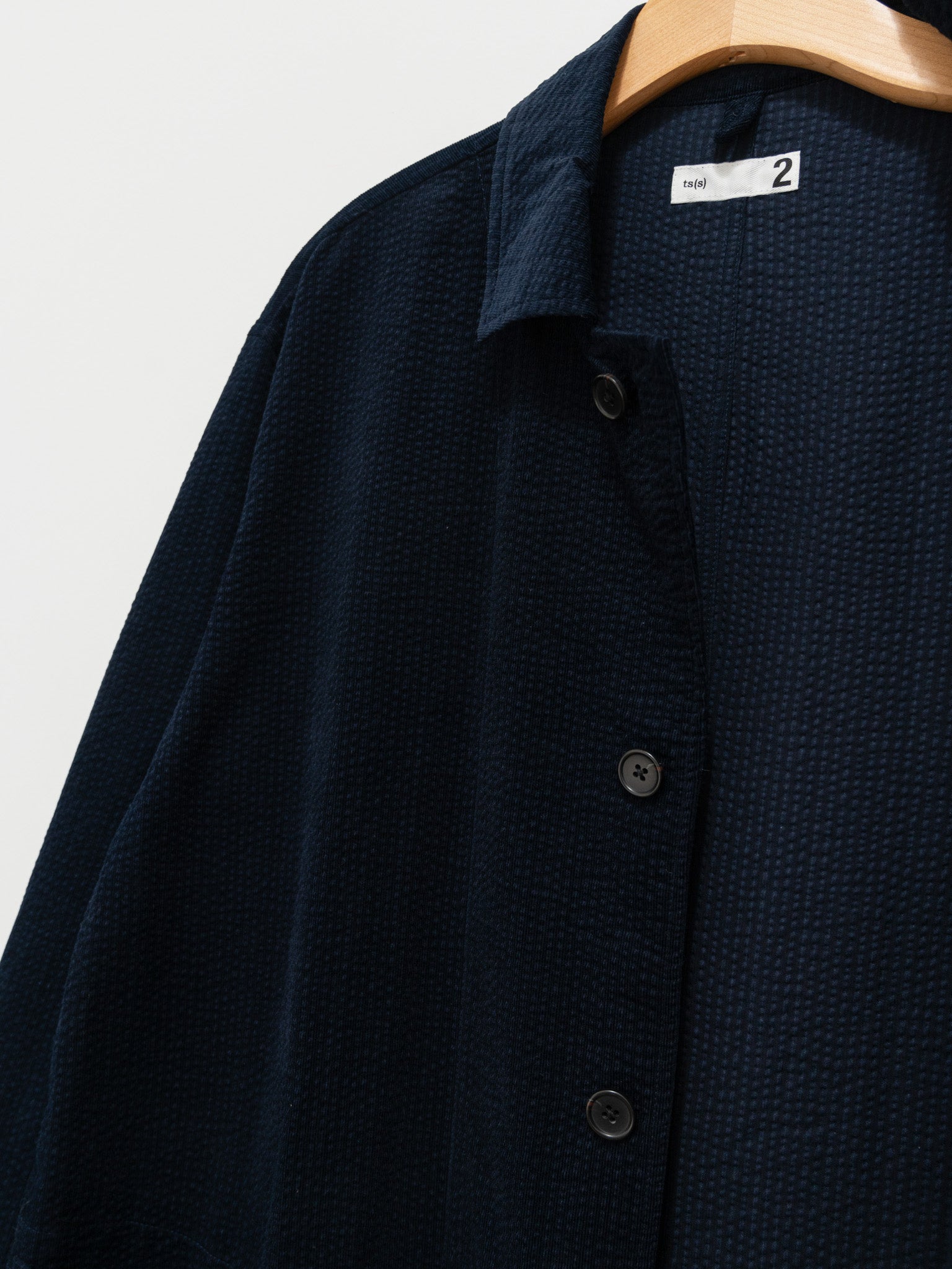 Namu Shop - ts(s) Cotton Ripple Corduroy Shirt Coat - Navy