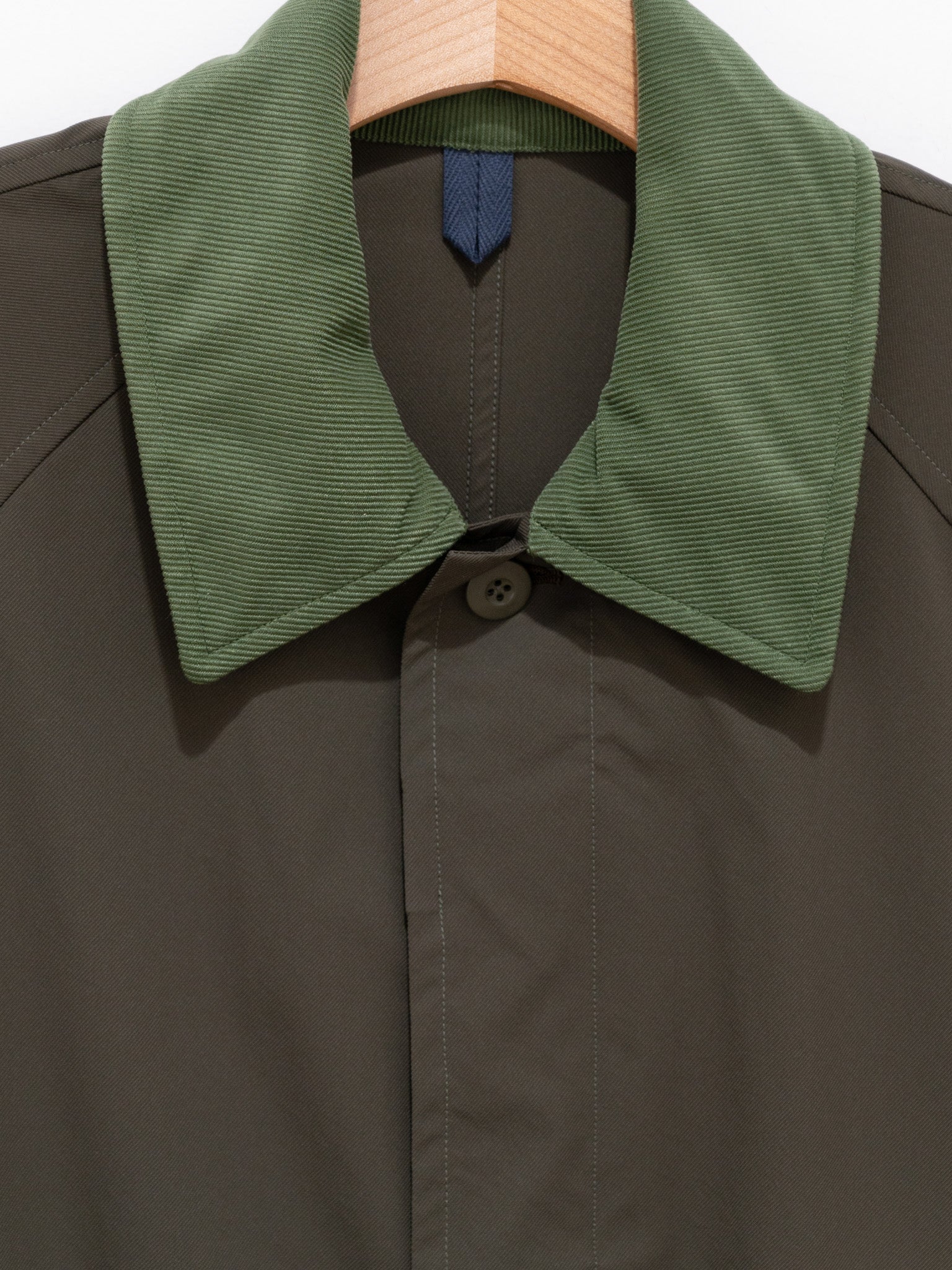 Namu Shop - ts(s) SOLOTEX Polyester Stretch Raglan Sleeve Coat - Olive