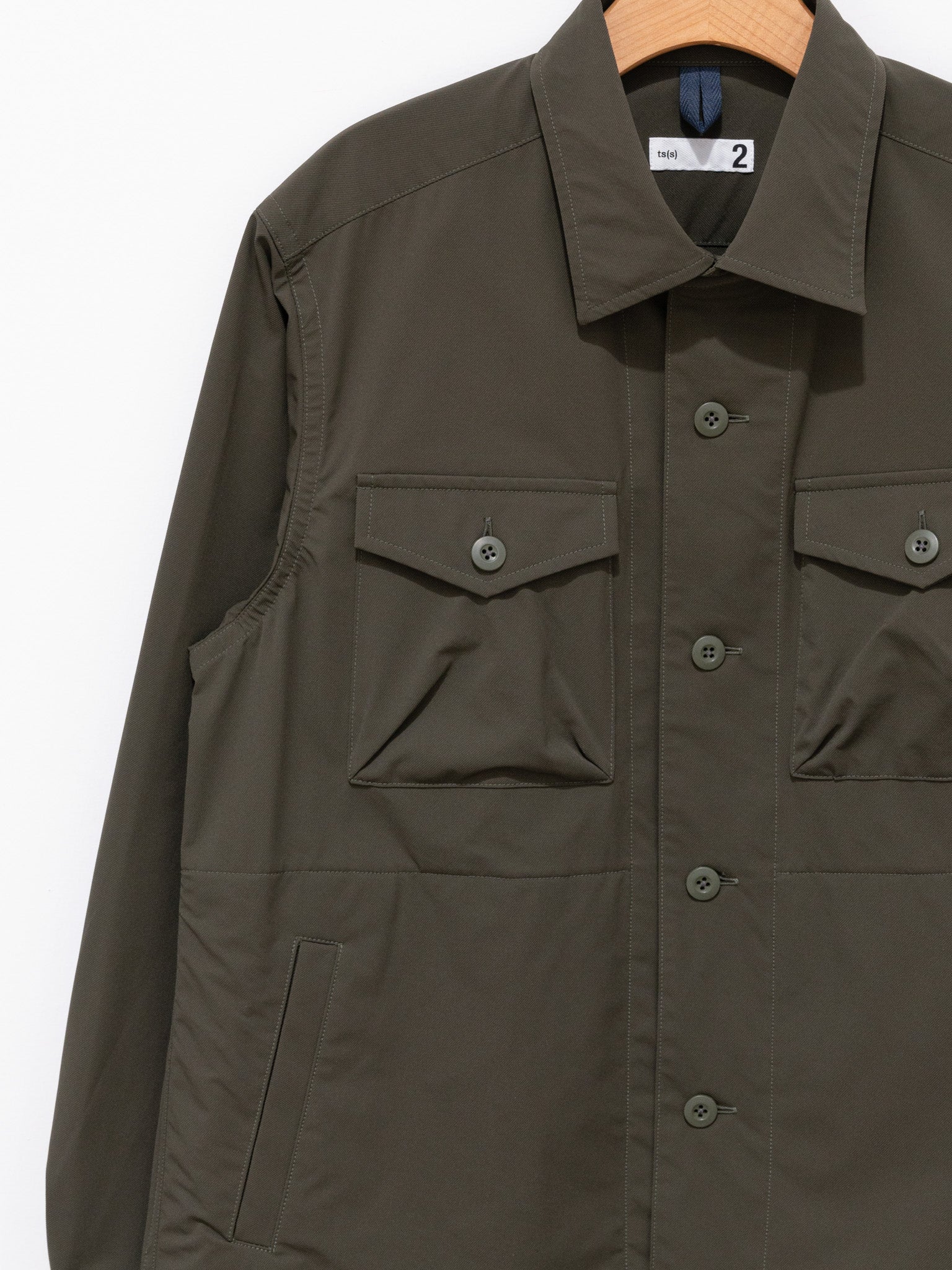 Namu Shop - ts(s) SOLOTEX Polyester Stretch CPO Shirt Jacket - Olive