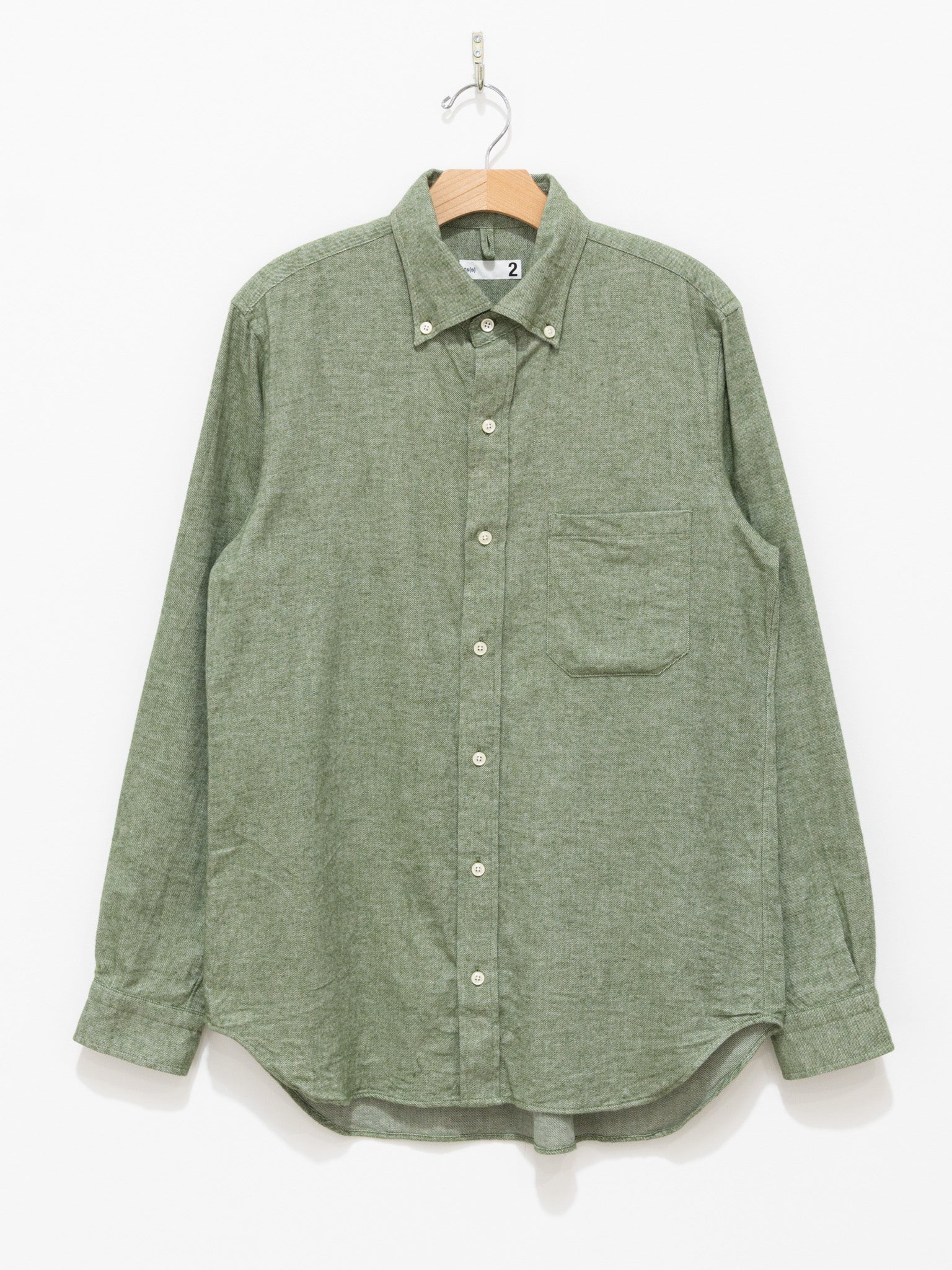 Namu Shop - ts(s) Chambray Cotton Flannel BD Shirt - Green