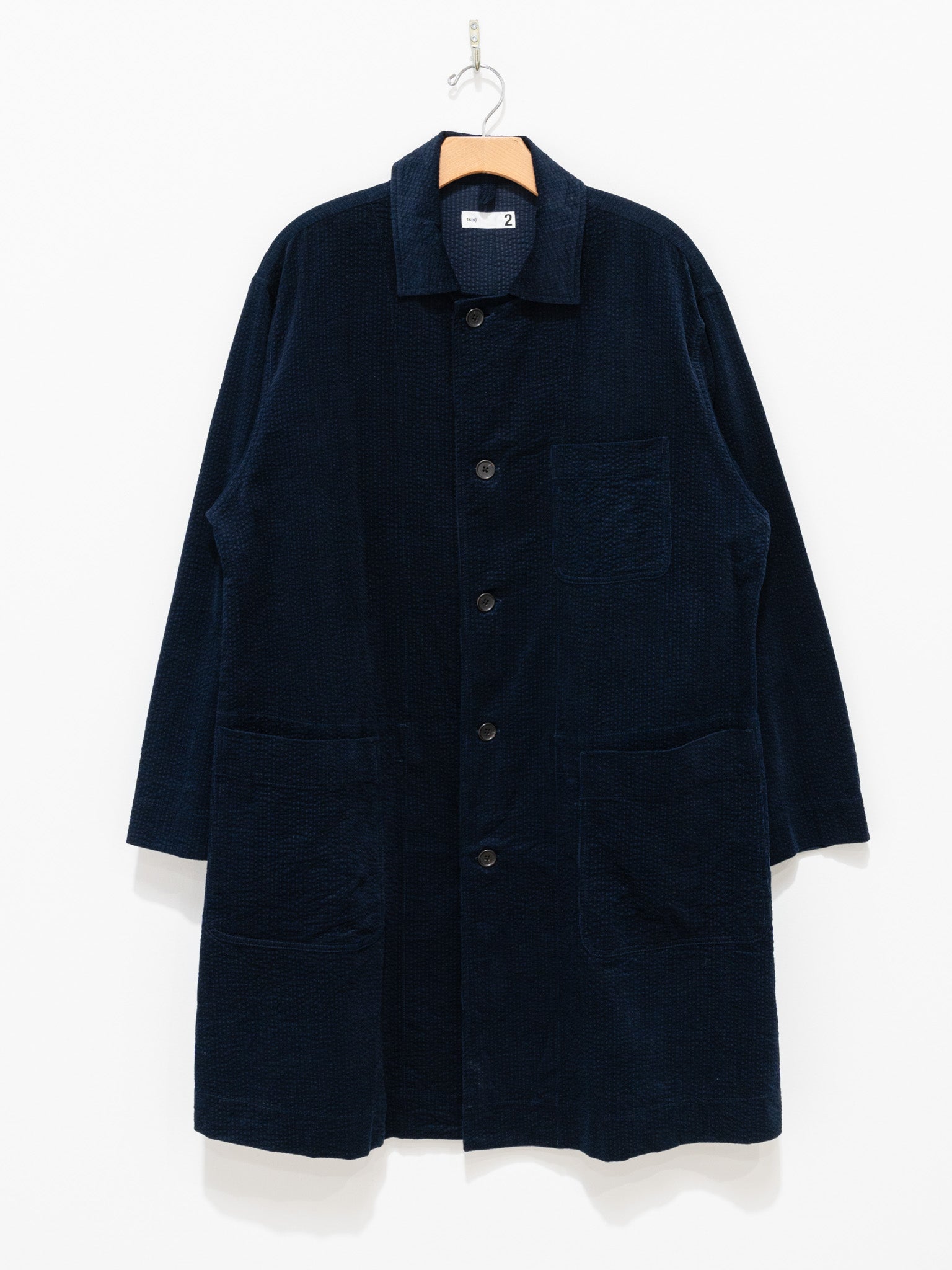 Namu Shop - ts(s) Cotton Ripple Corduroy Shirt Coat - Navy