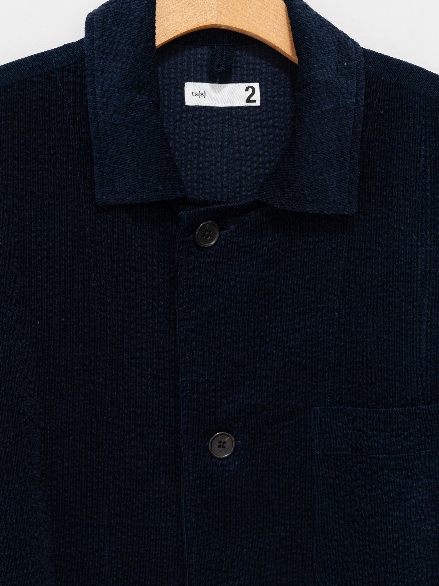 Namu Shop - ts(s) Cotton Ripple Corduroy Shirt Coat - Navy