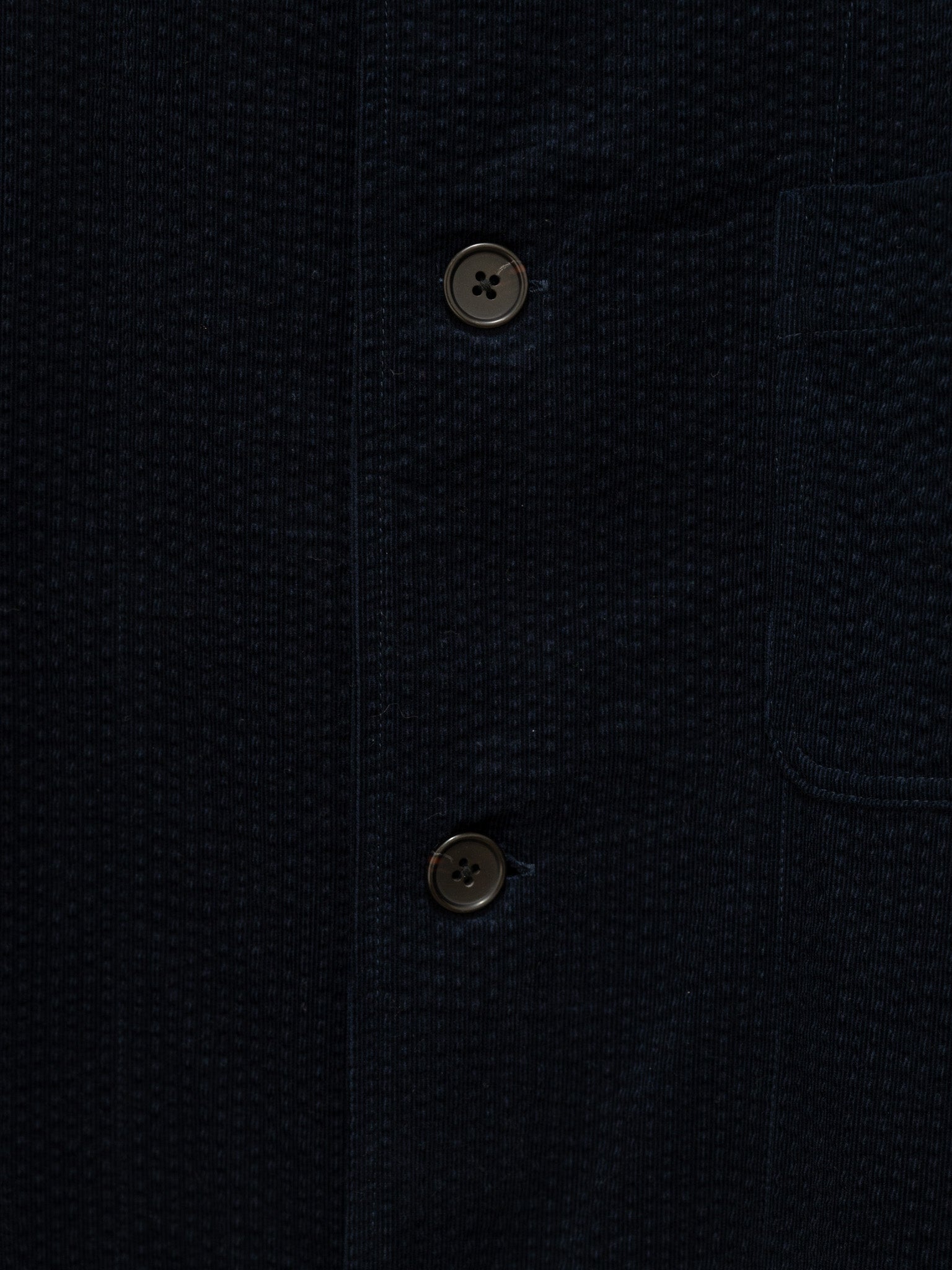 Namu Shop - ts(s) Cotton Ripple Corduroy Shirt Coat - Navy