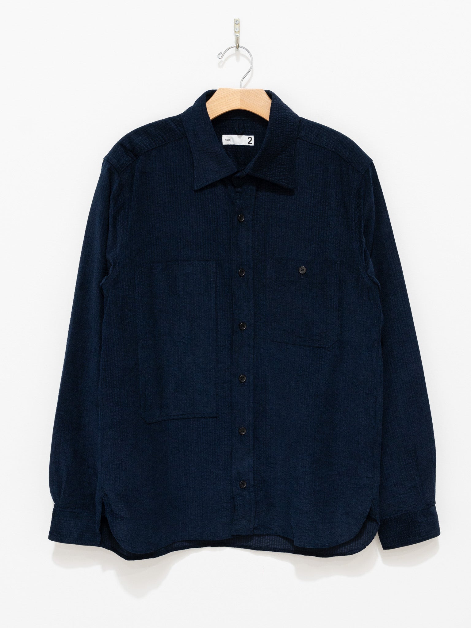 Namu Shop - ts(s) Cotton Ripple Corduroy Work Shirt - Navy
