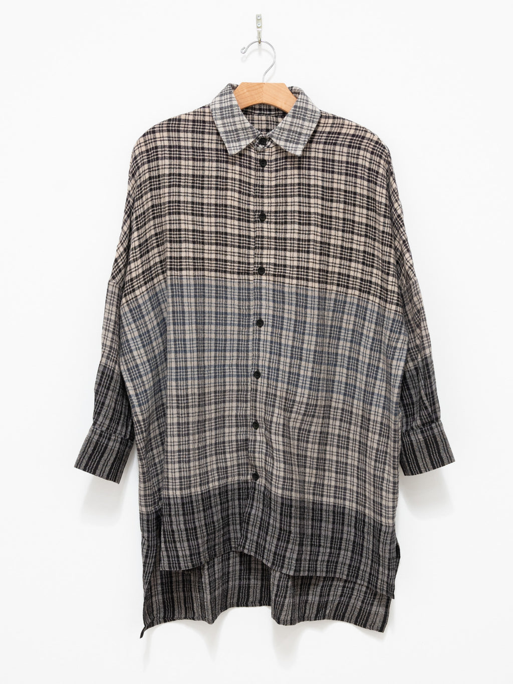 Namu Shop - Toogood The Trawlerman Shirt - Soft Wool Check Granite