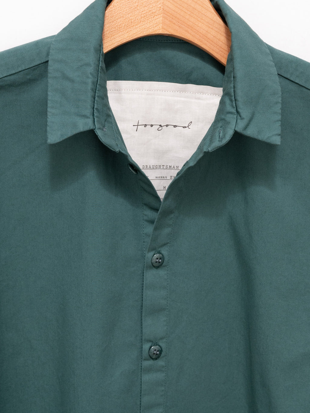 Namu Shop - Toogood The Draughtsman Shirt - Cotton Twill Viridian