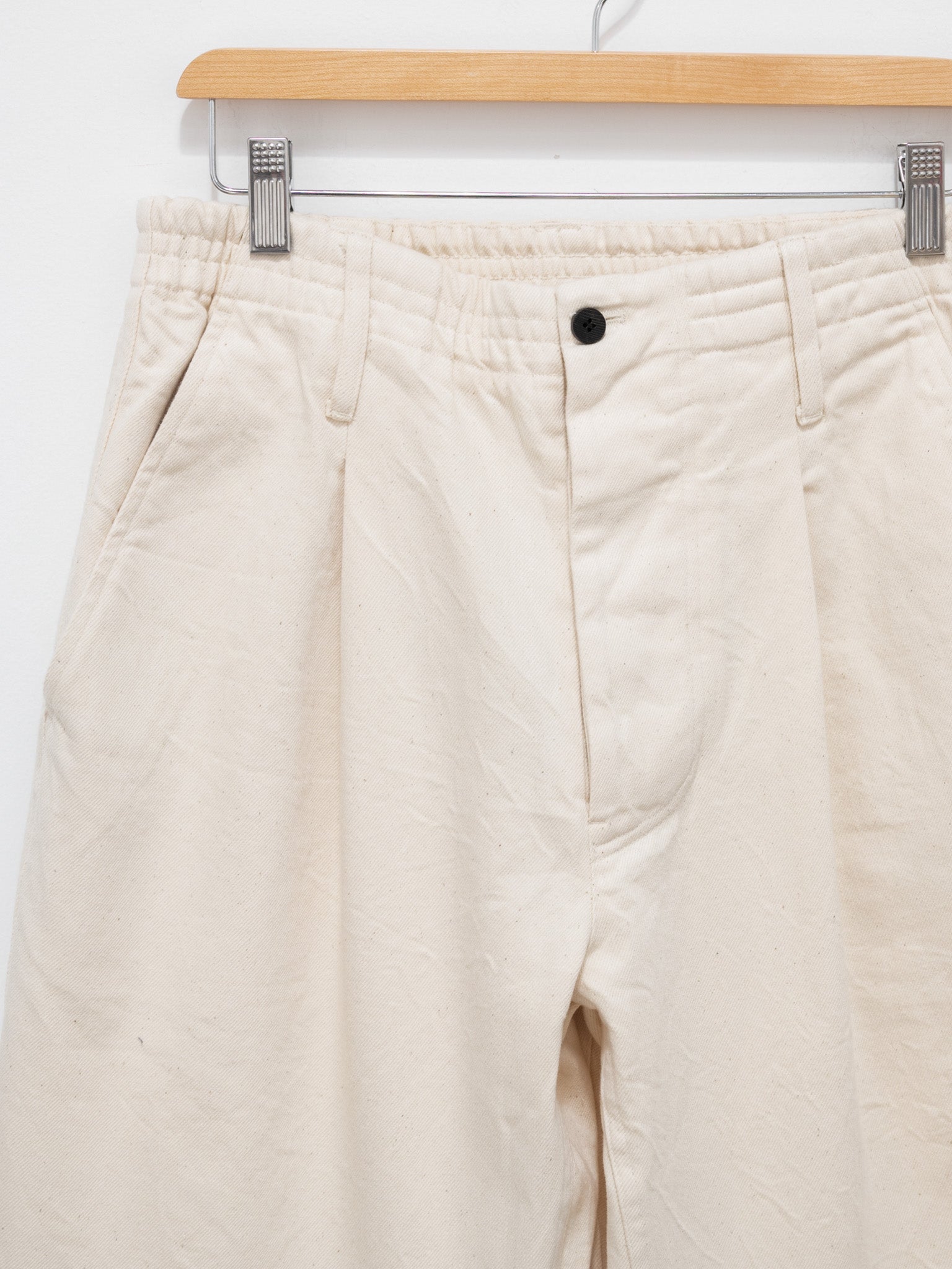 Namu Shop - Document Cotton Denim Easy Pants - Off White