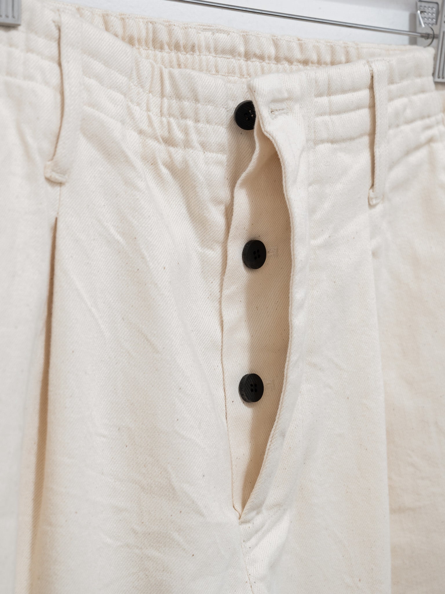 Namu Shop - Document Cotton Denim Easy Pants - Off White