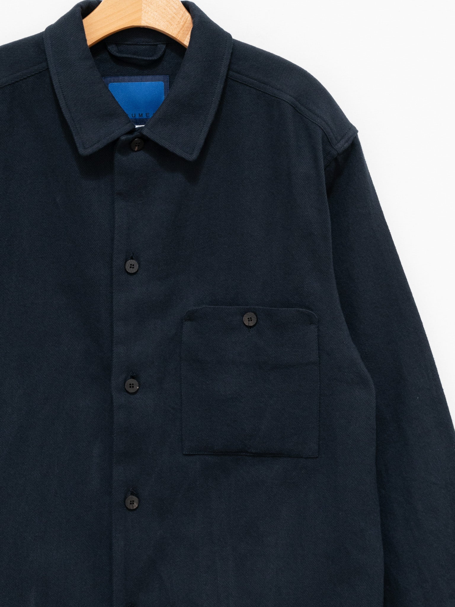 Namu Shop - Document Brushed Cotton French Shirt - Navy