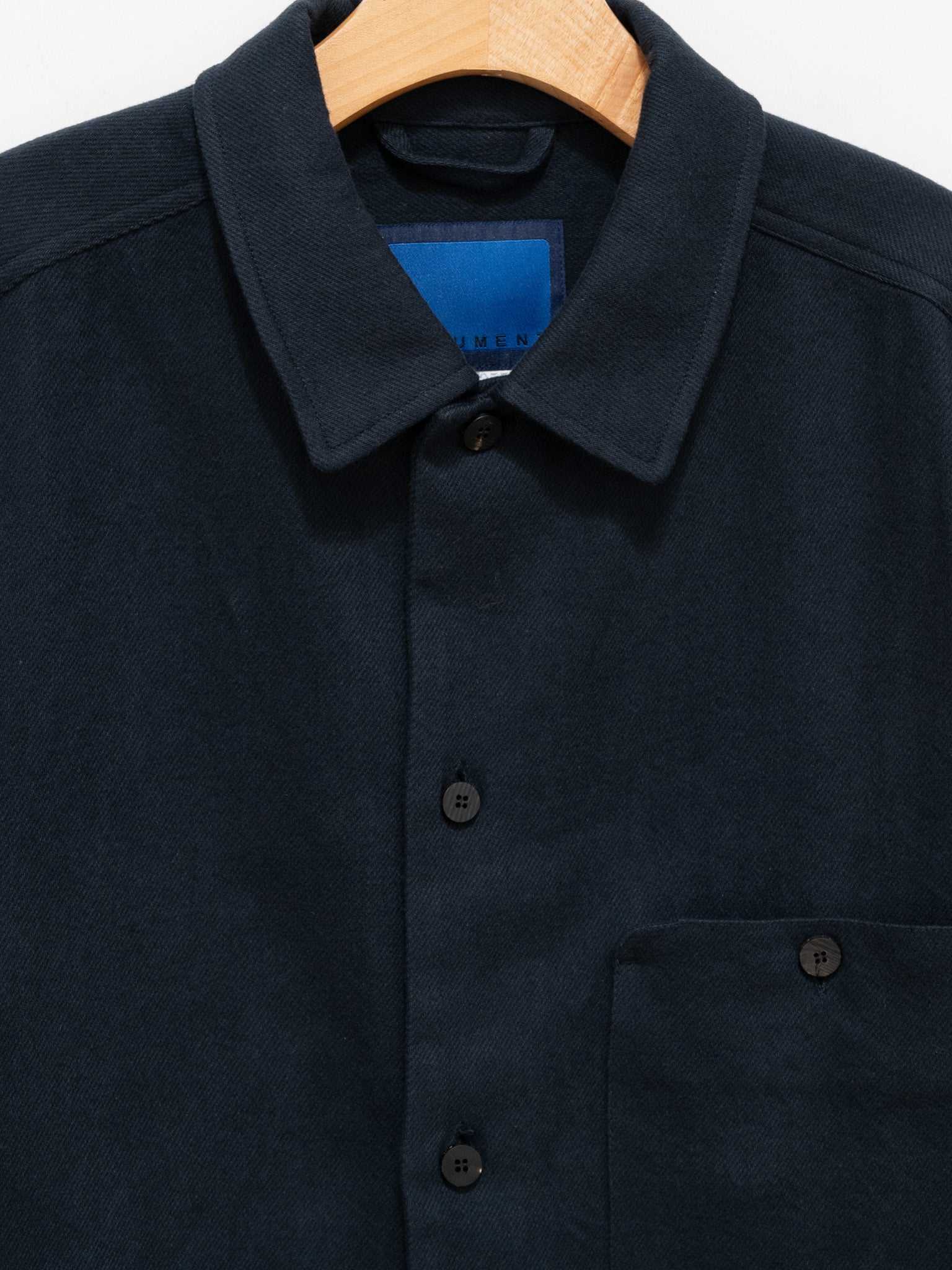 Namu Shop - Document Brushed Cotton French Shirt - Navy