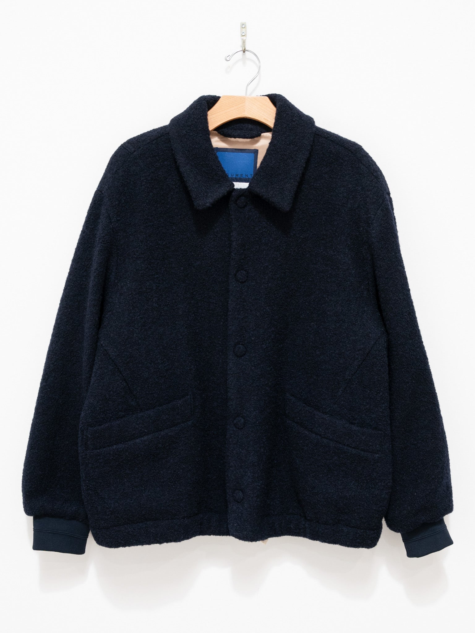 Namu Shop - Document Wool Boucle Blouson - Dark Navy