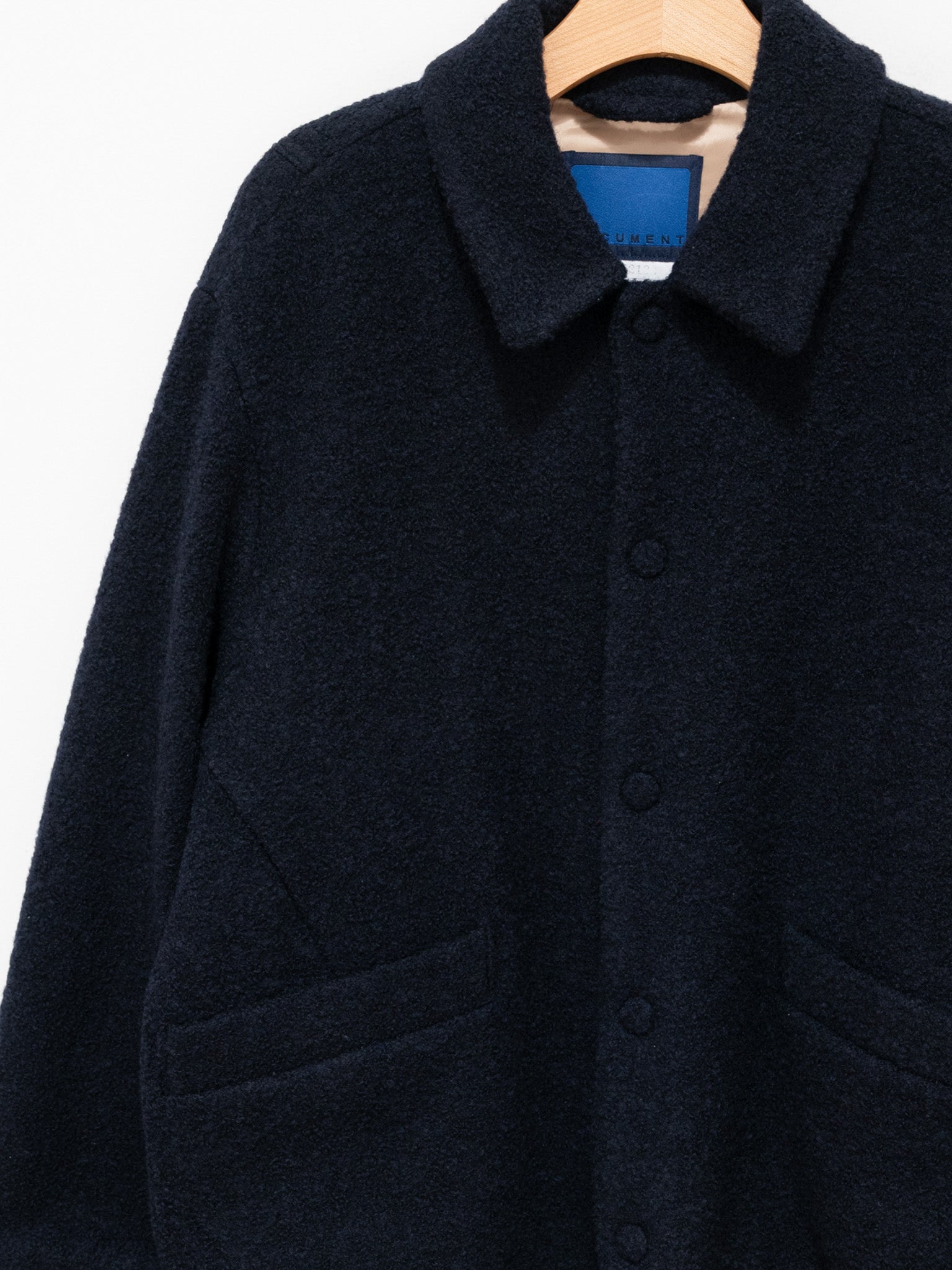 Namu Shop - Document Wool Boucle Blouson - Dark Navy