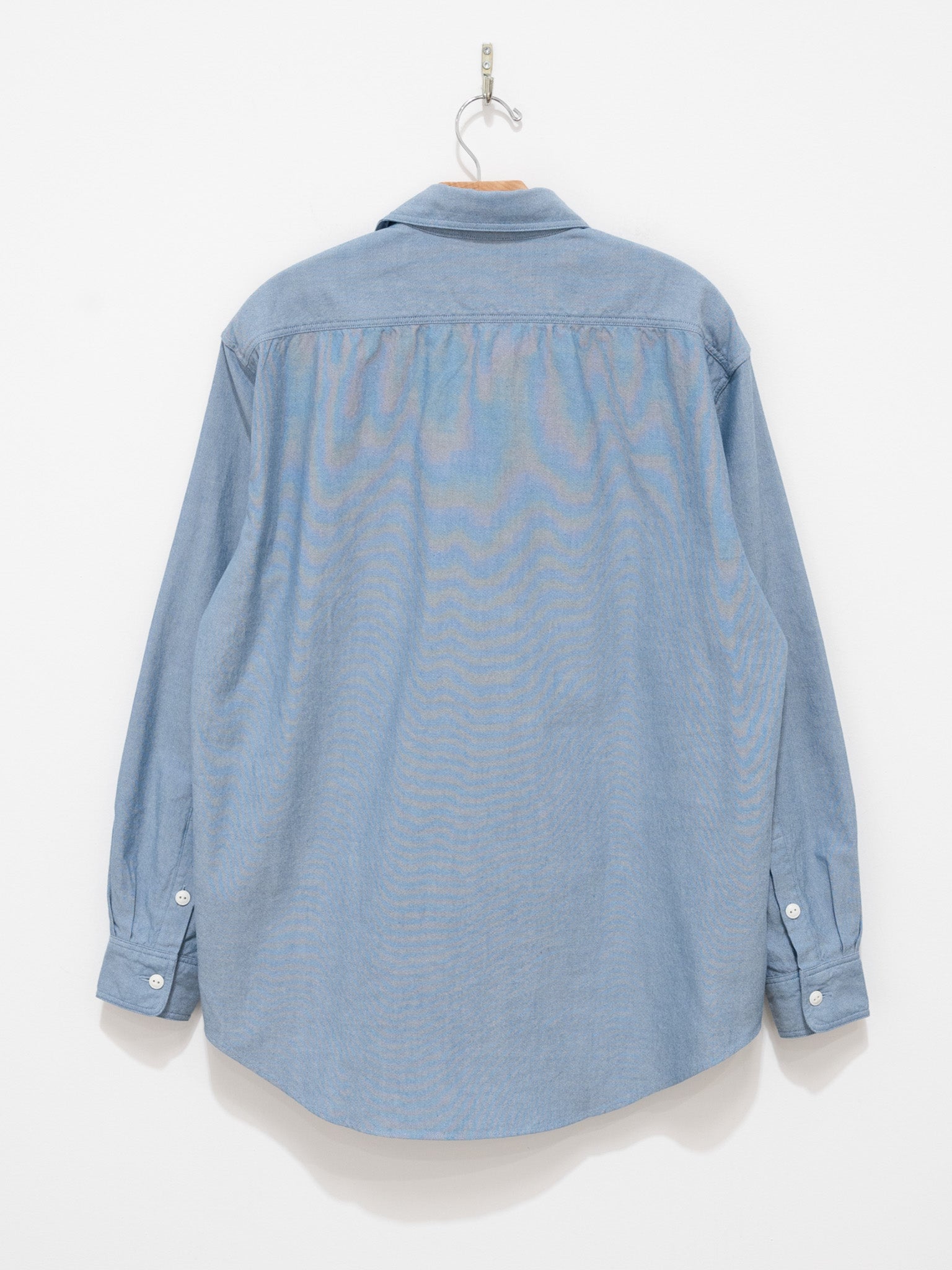 Namu Shop - Kaptain Sunshine Washed Finx Dungarees Work Shirt - Blue