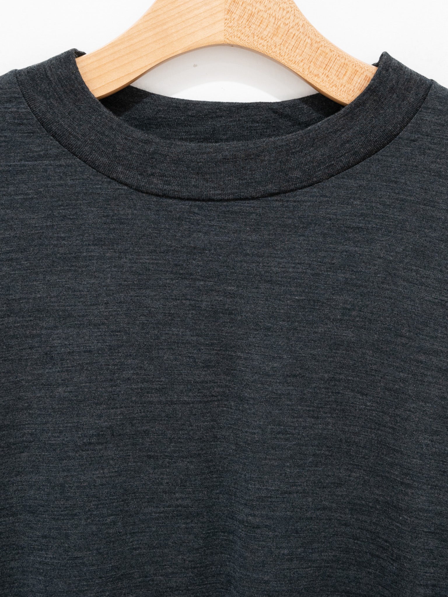 Namu Shop - Kaptain Sunshine Super Soft Washable Merino Tenjiku L/S Tee - Top Charcoal
