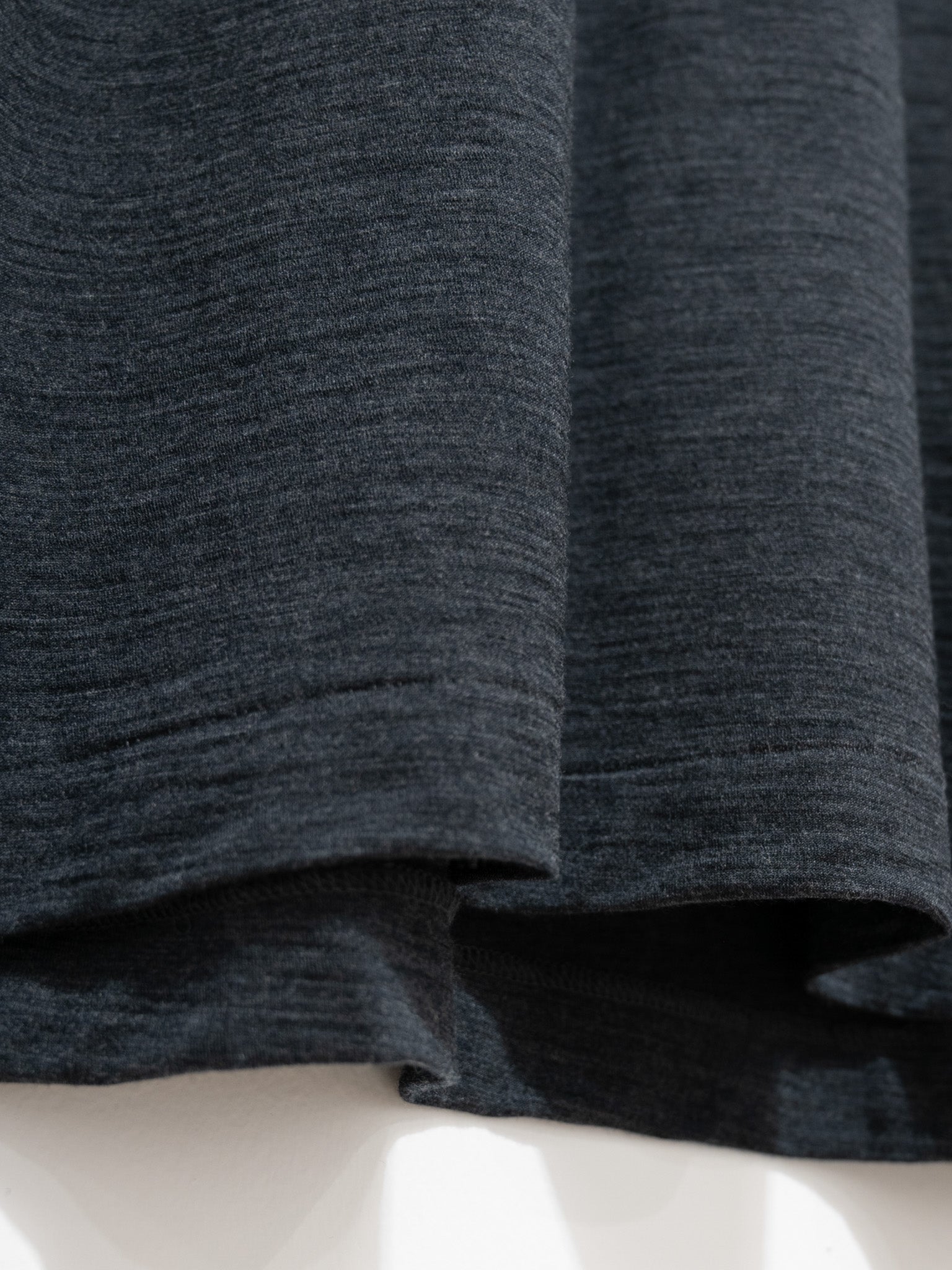 Namu Shop - Kaptain Sunshine Super Soft Washable Merino Tenjiku L/S Tee - Top Charcoal
