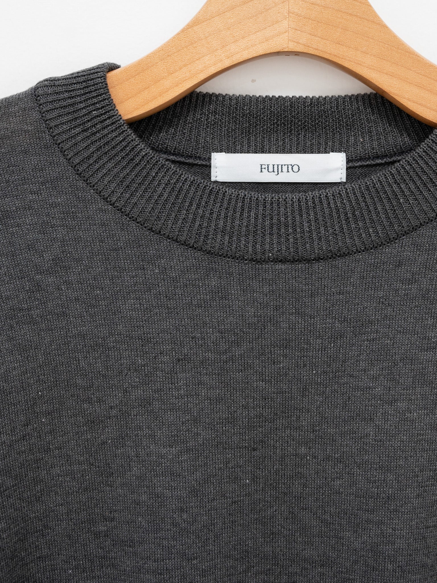 Namu Shop - Fujito Side Rib Sweater - Charcoal