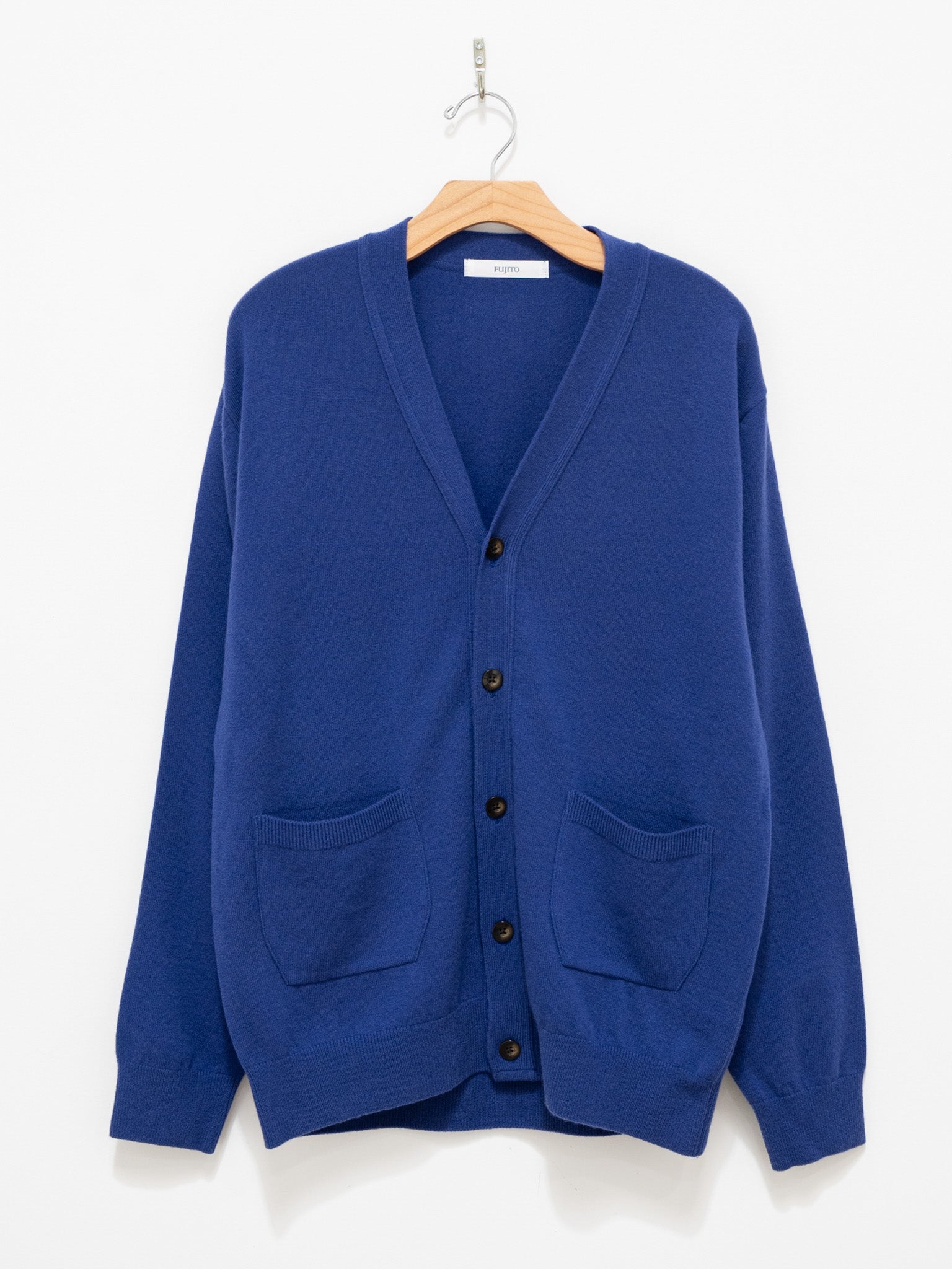 Namu Shop - Fujito Wool Cashmere Knit Cardigan - Royal Blue