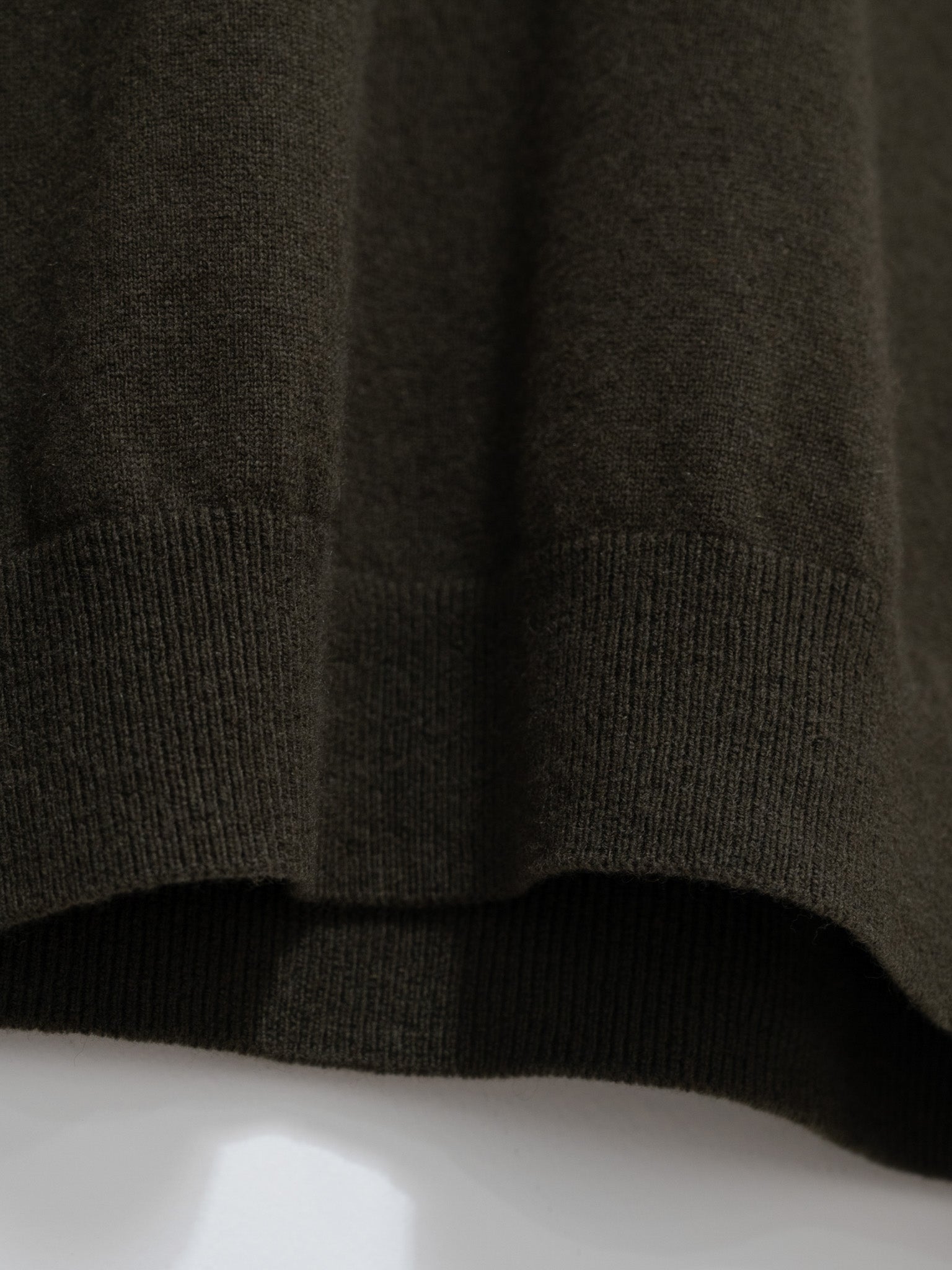 Namu Shop - Fujito Wool Cashmere Knit Polo - Olive Green