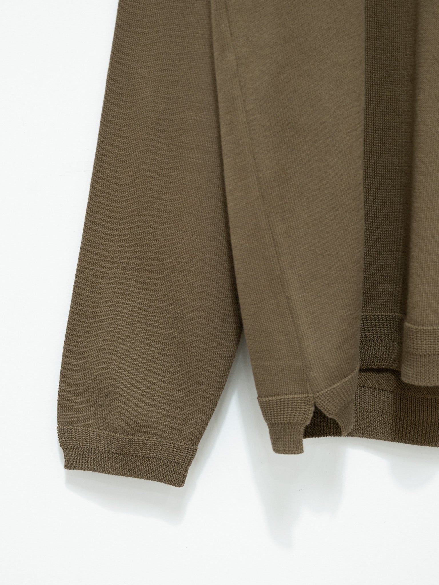 Namu Shop - Fujito L/S Knit T-Shirt - Dark Olive