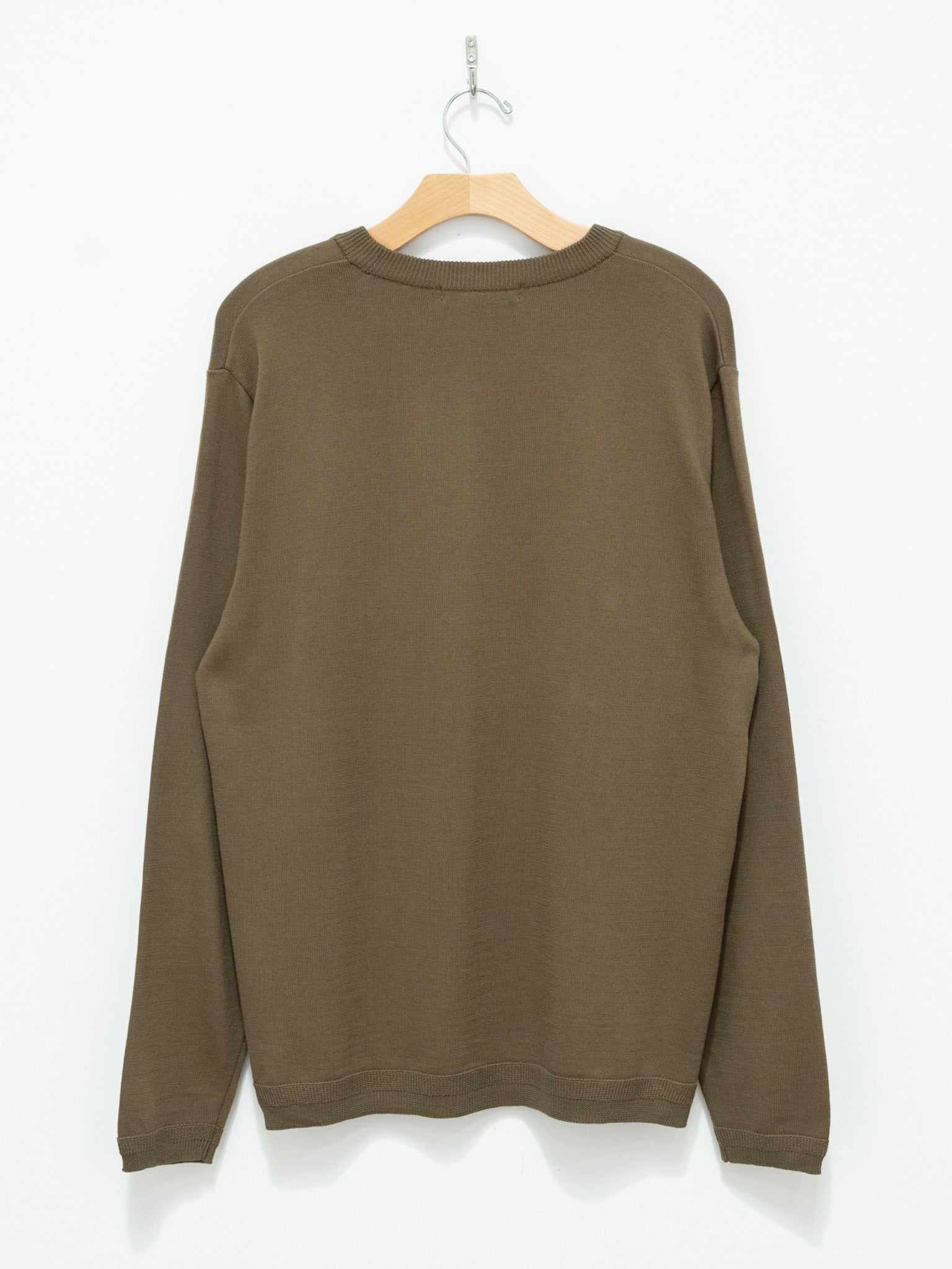 Namu Shop - Fujito L/S Knit T-Shirt - Dark Olive