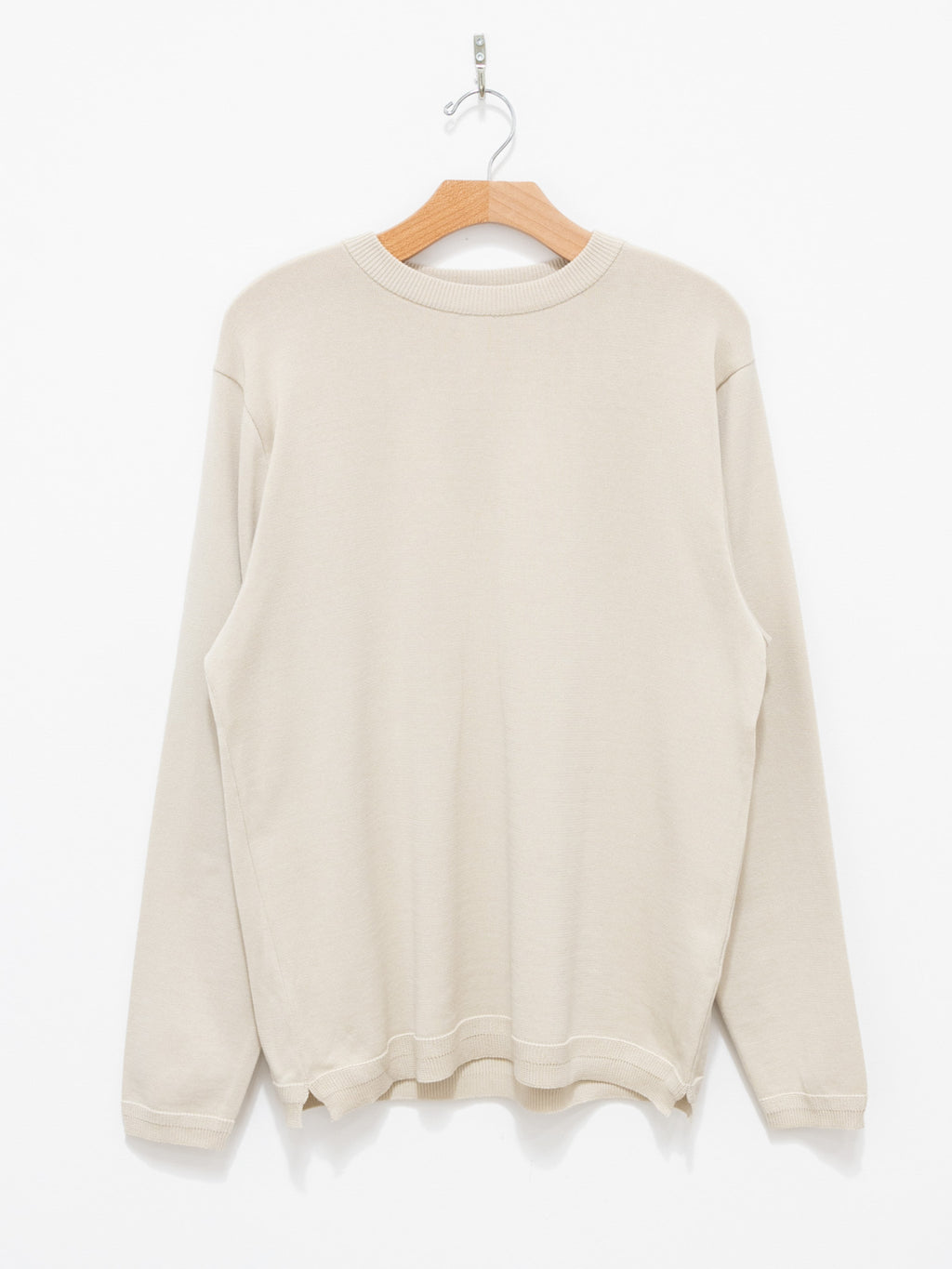 Namu Shop - Fujito L/S Knit T-Shirt - Sand Beige