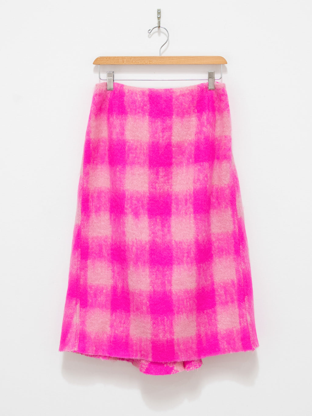 Secret Mohair Skirt - Fuchsia Pink Check