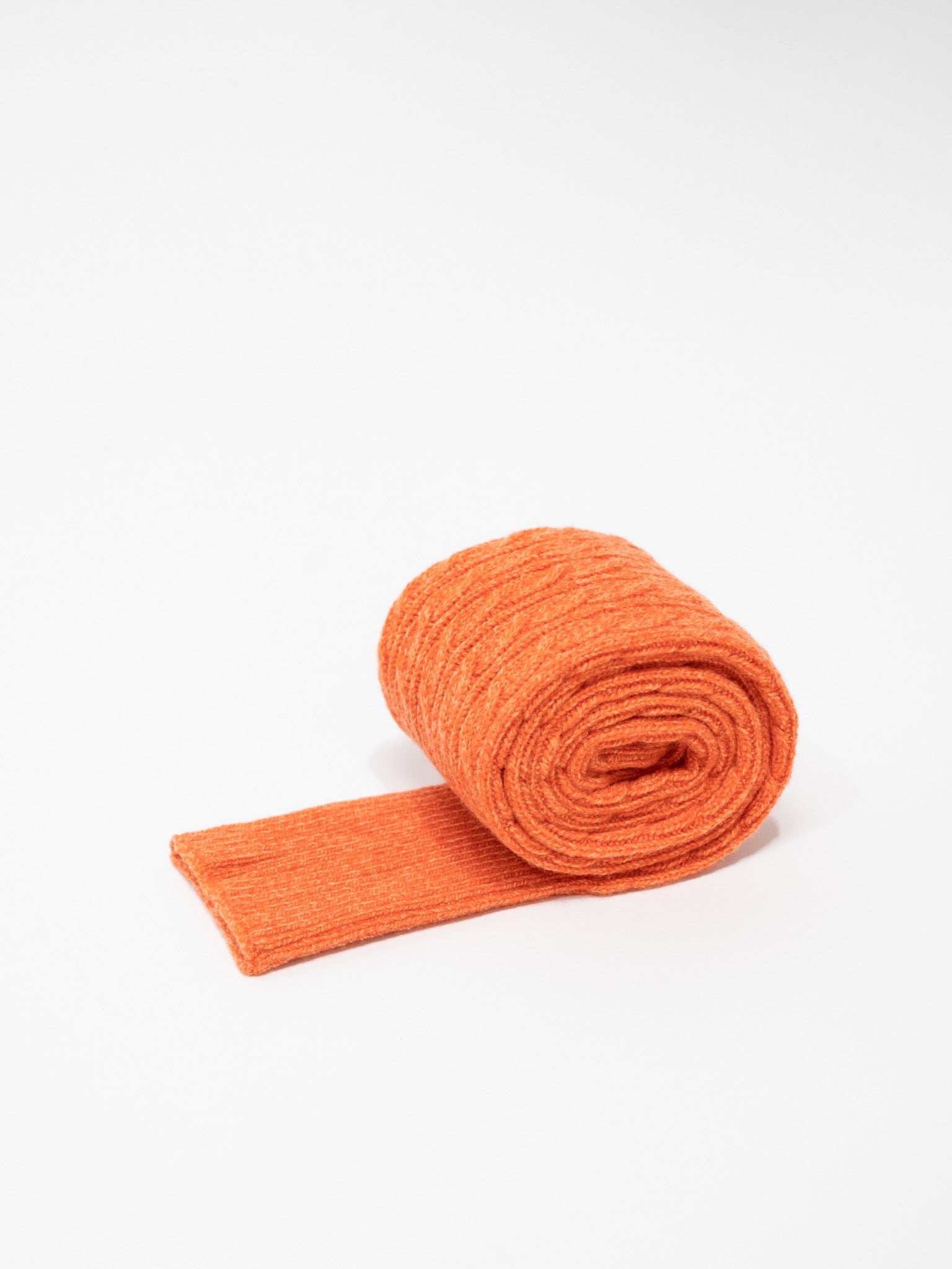 Namu Shop - Babaco Cashmere Cable Small Muffler - Orange Melange