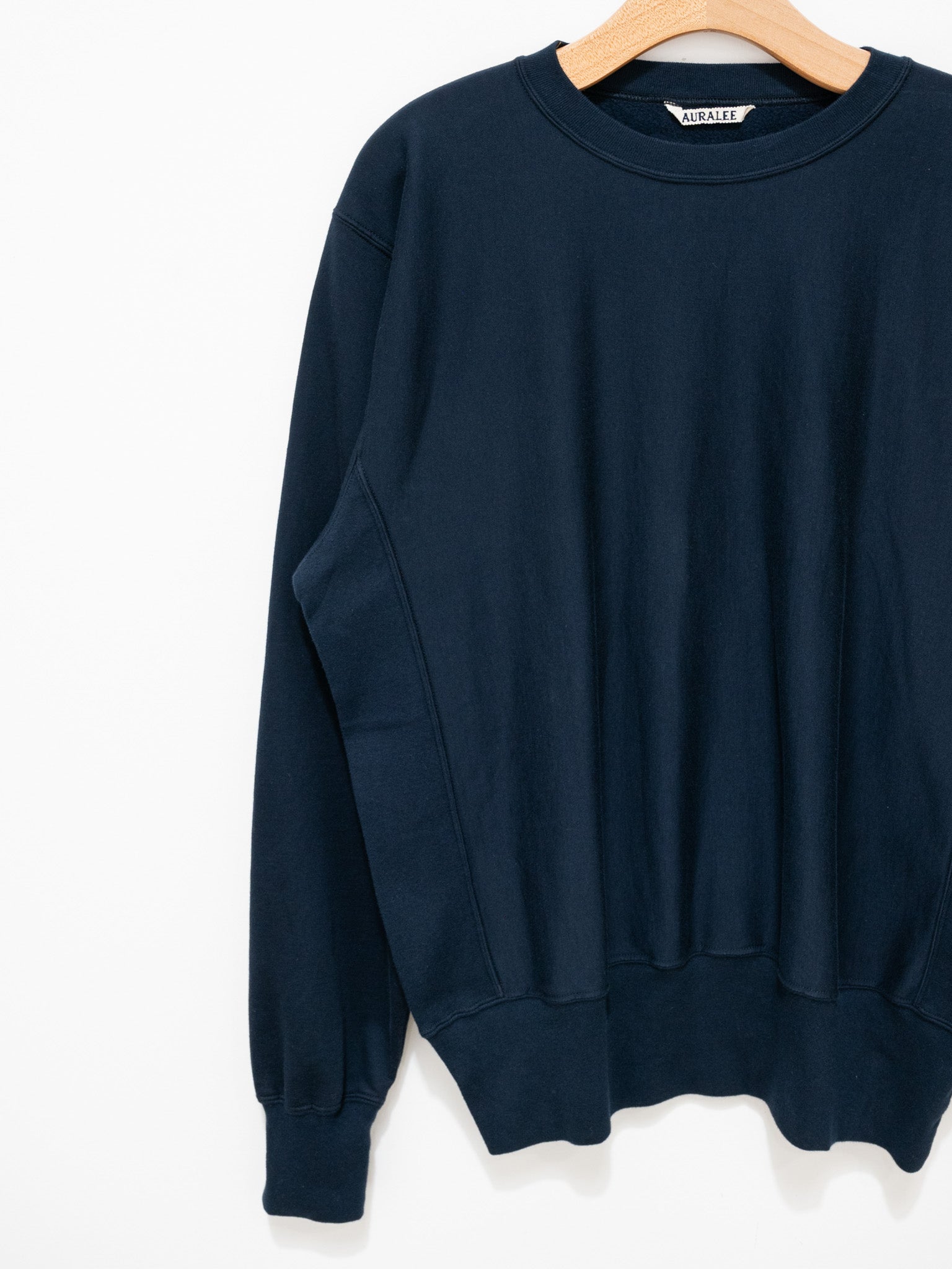 Namu Shop - Auralee Elastic High Gauge Sweat Pullover - Dark Navy