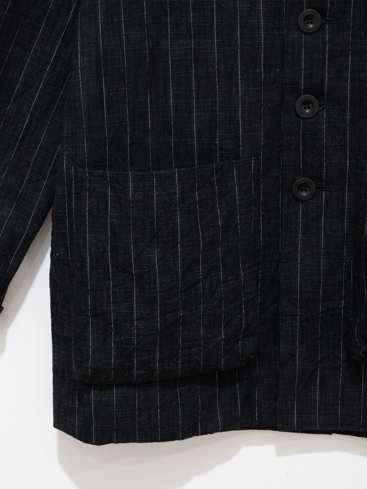 Namu Shop - Toogood The Photographer Jacket - Crumpled Pinstripe Flint