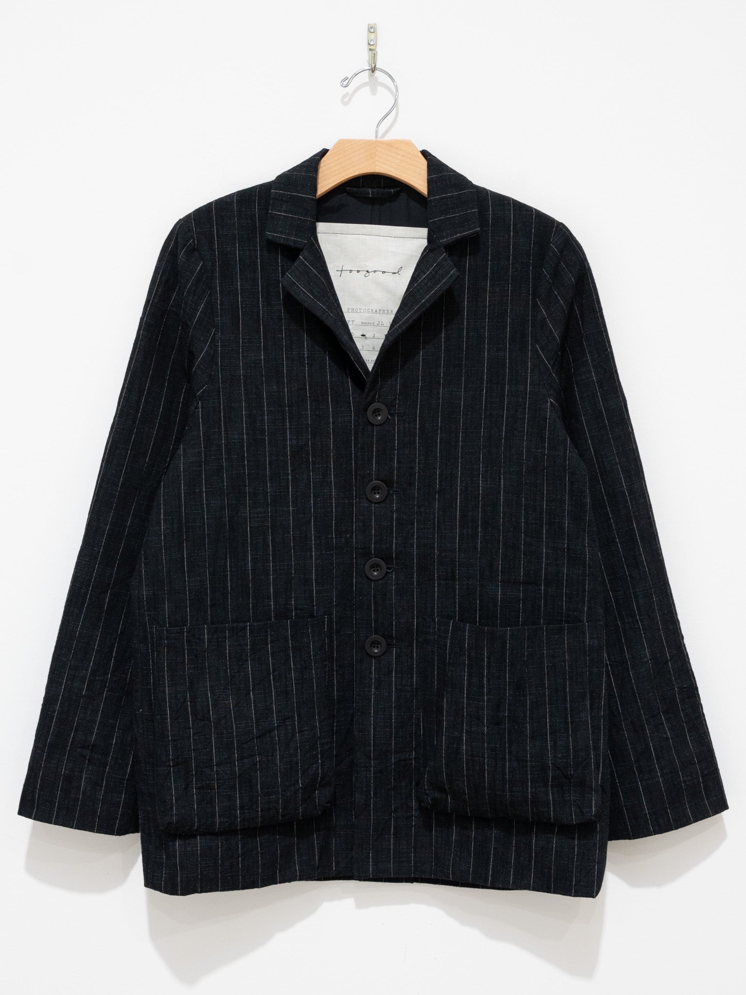 The Photographer Jacket - Crumpled Pinstripe Flint