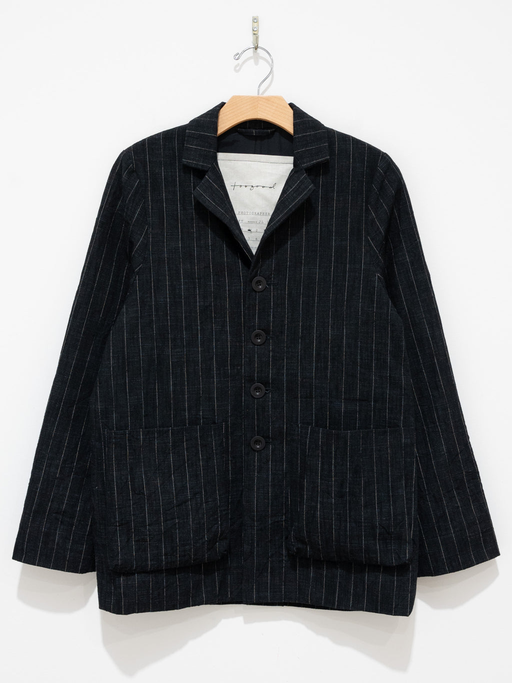 Namu Shop - Toogood The Photographer Jacket - Crumpled Pinstripe Flint