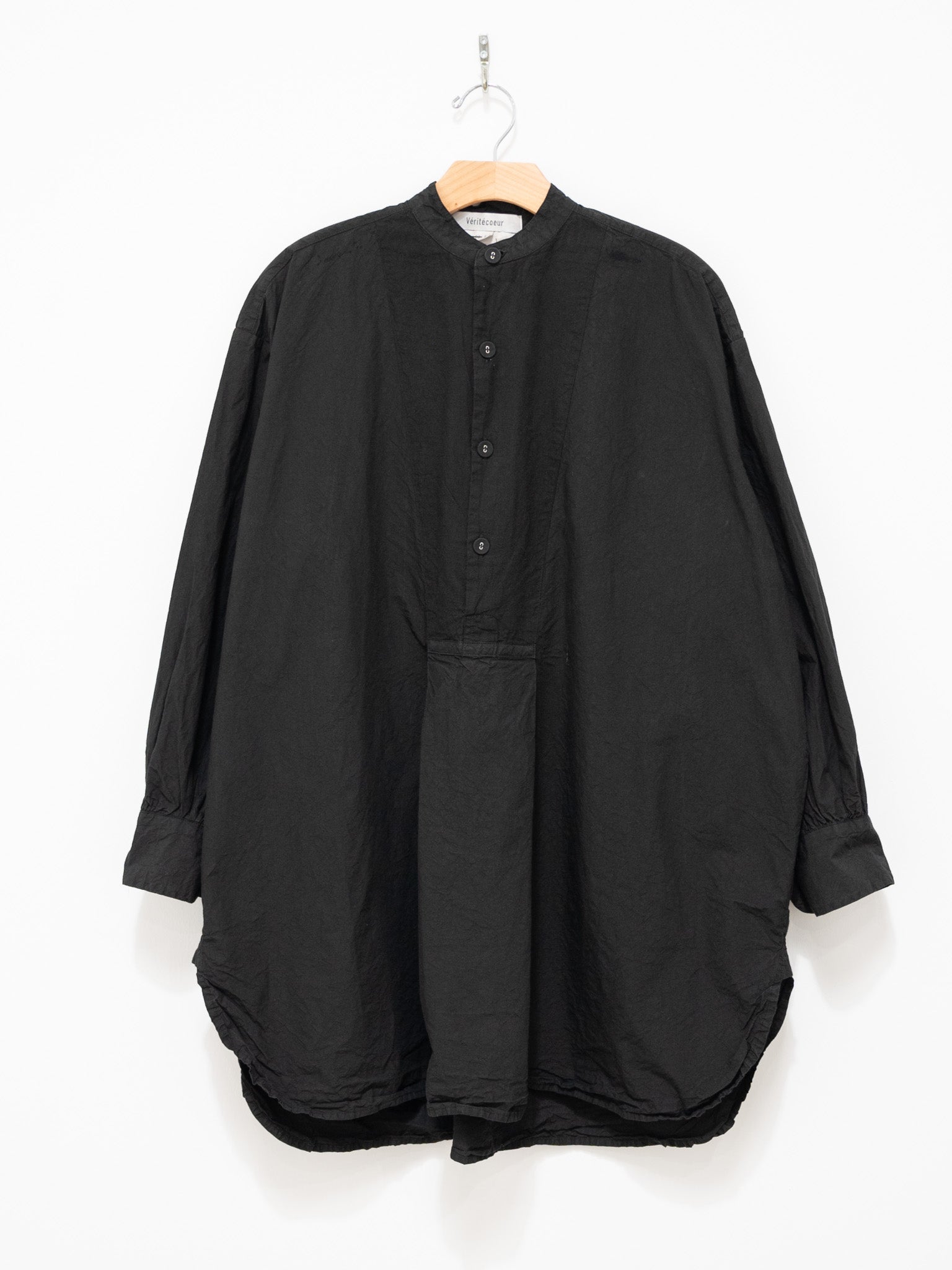 Namu Shop - Veritecoeur Shrink Yoke Shirt - Black