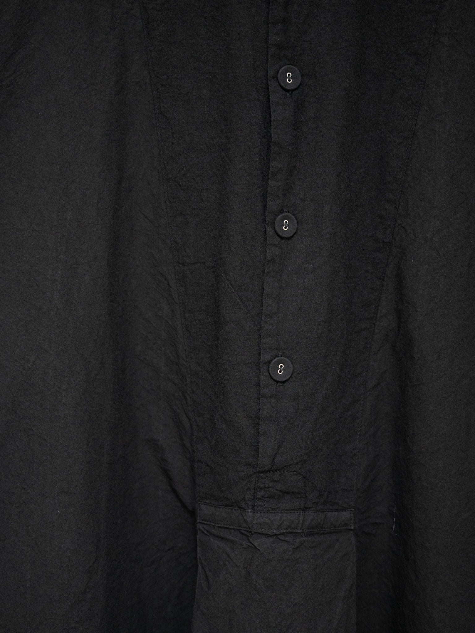 Namu Shop - Veritecoeur Shrink Yoke Shirt - Black