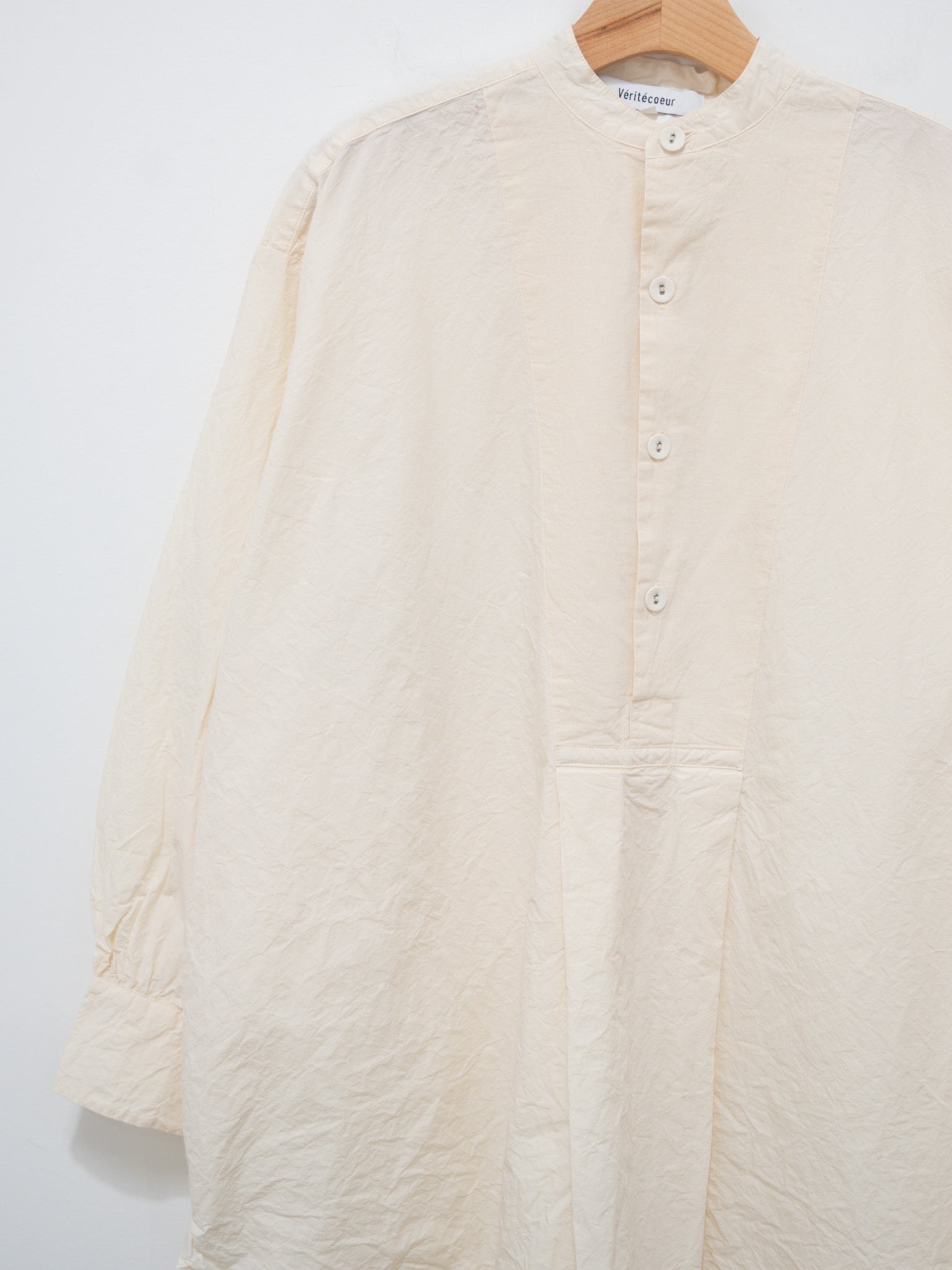 Namu Shop - Veritecoeur Shrink Yoke Shirt - Natural