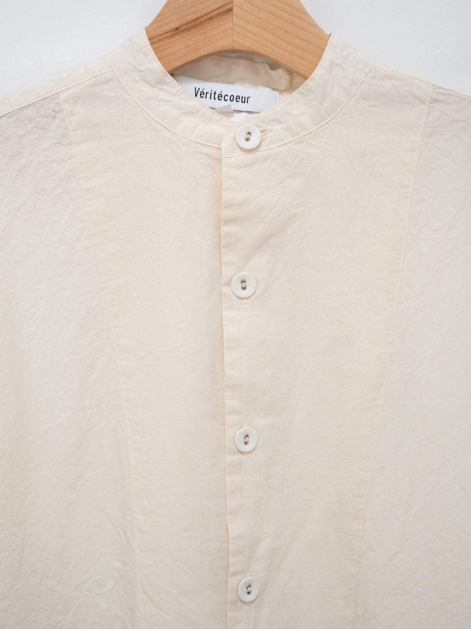 Namu Shop - Veritecoeur Shrink Yoke Shirt - Natural