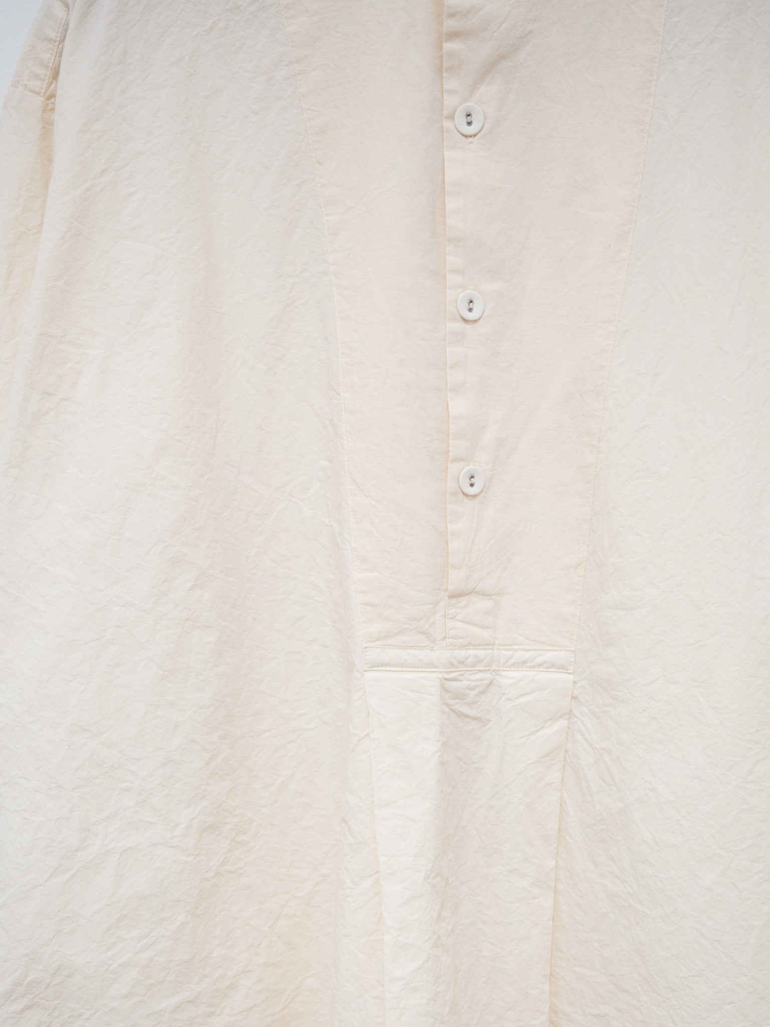Namu Shop - Veritecoeur Shrink Yoke Shirt - Natural
