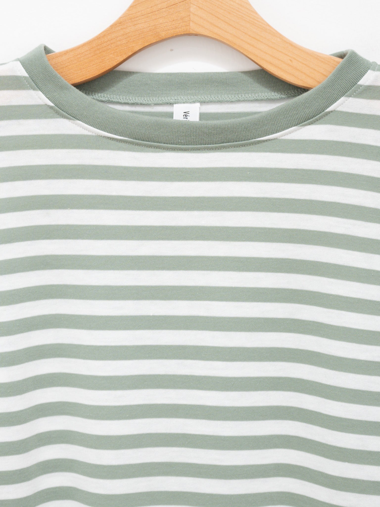 Namu Shop - Veritecoeur T/C Border Tee - White x Gray