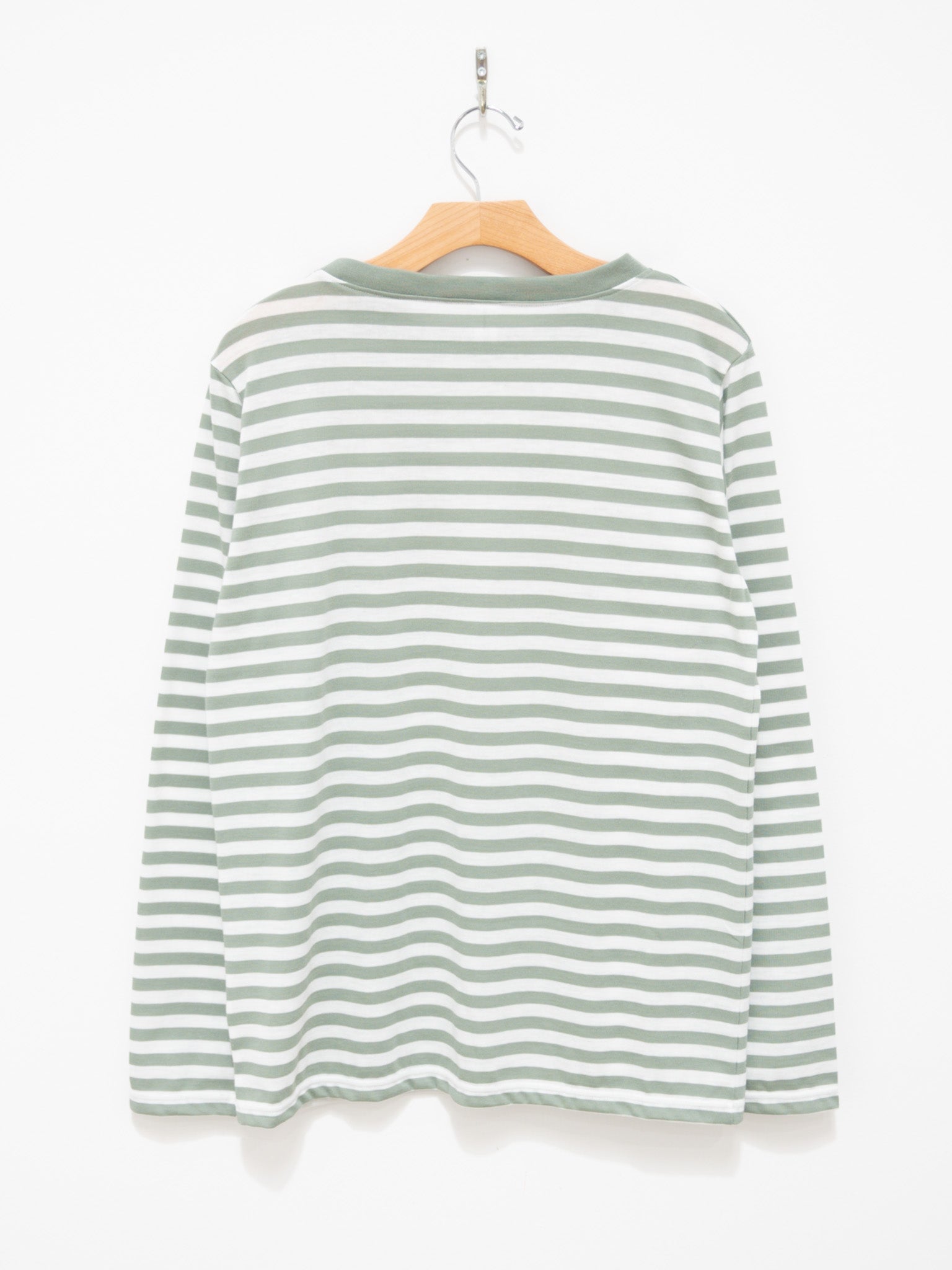 Namu Shop - Veritecoeur T/C Border Tee - White x Gray