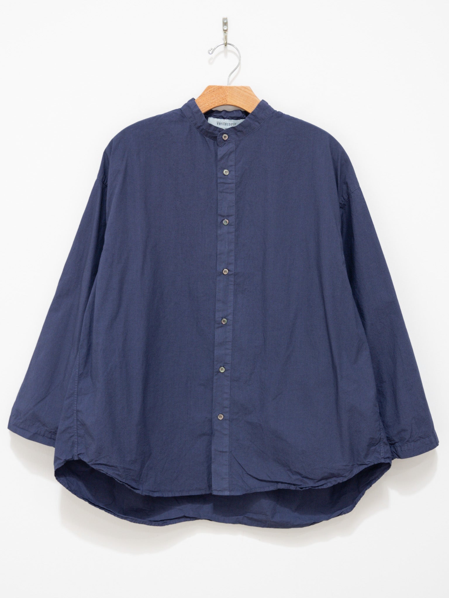 Namu Shop - Veritecoeur Stand Collar Shirt - Navy