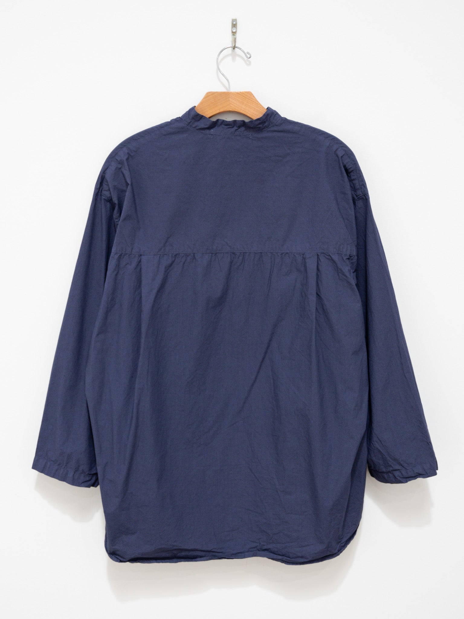 Namu Shop - Veritecoeur Stand Collar Shirt - Navy