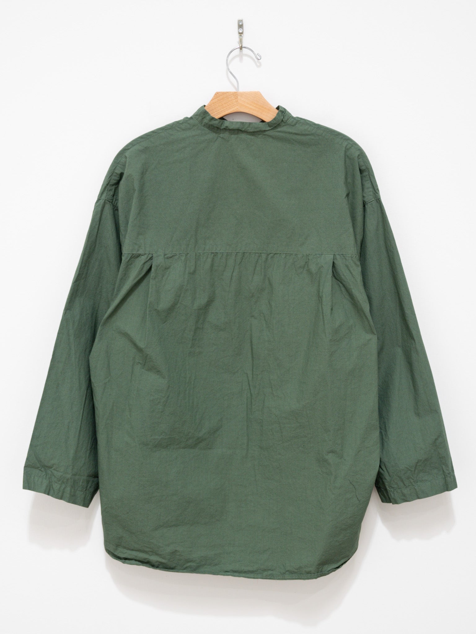 Namu Shop - Veritecoeur Stand Collar Shirt - Green