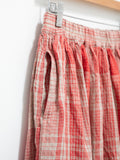 Namu Shop - Ichi Antiquites Linen Big Check Skirt - Red