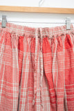 Namu Shop - Ichi Antiquites Linen Big Check Skirt - Red