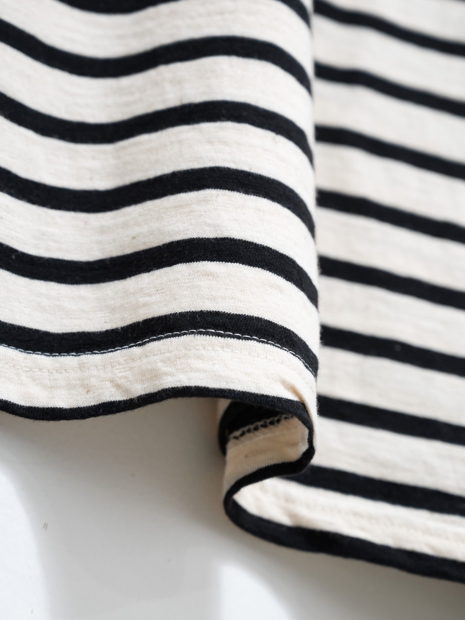 Namu Shop - Ichi Antiquites Striped Pullover Knit - Natural x Black