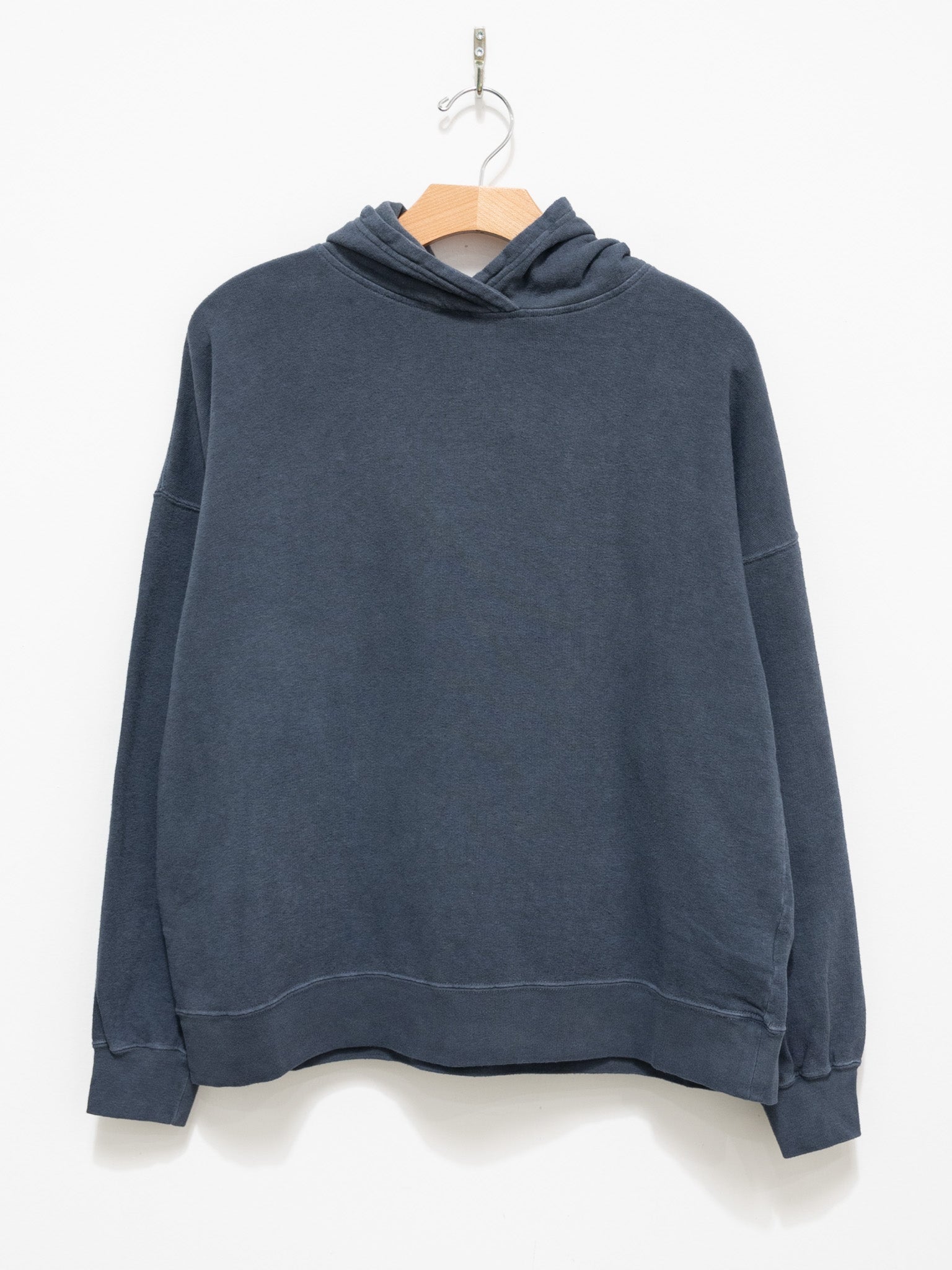 Namu Shop - Ichi Antiquites Pigment French Terry Hoodie Pullover - Navy