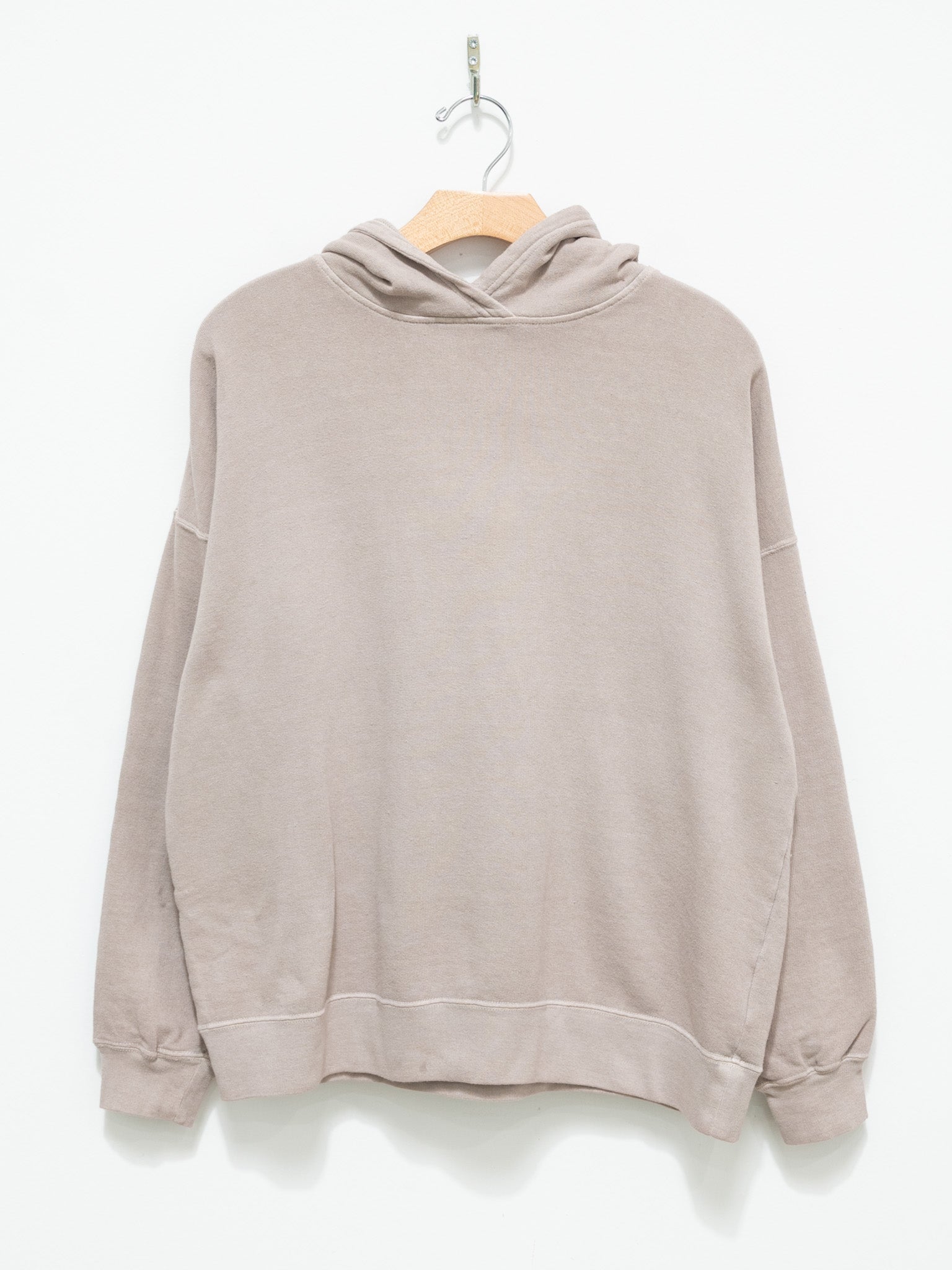 Namu Shop - Ichi Antiquites Pigment French Terry Hoodie Pullover - Beige